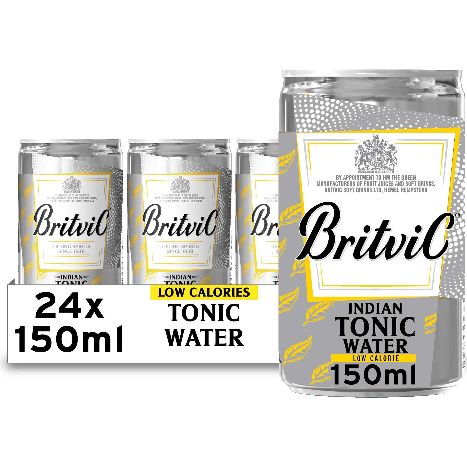 BritvicLow Calorie Indian Tonic Water, 24 x 150ml Can