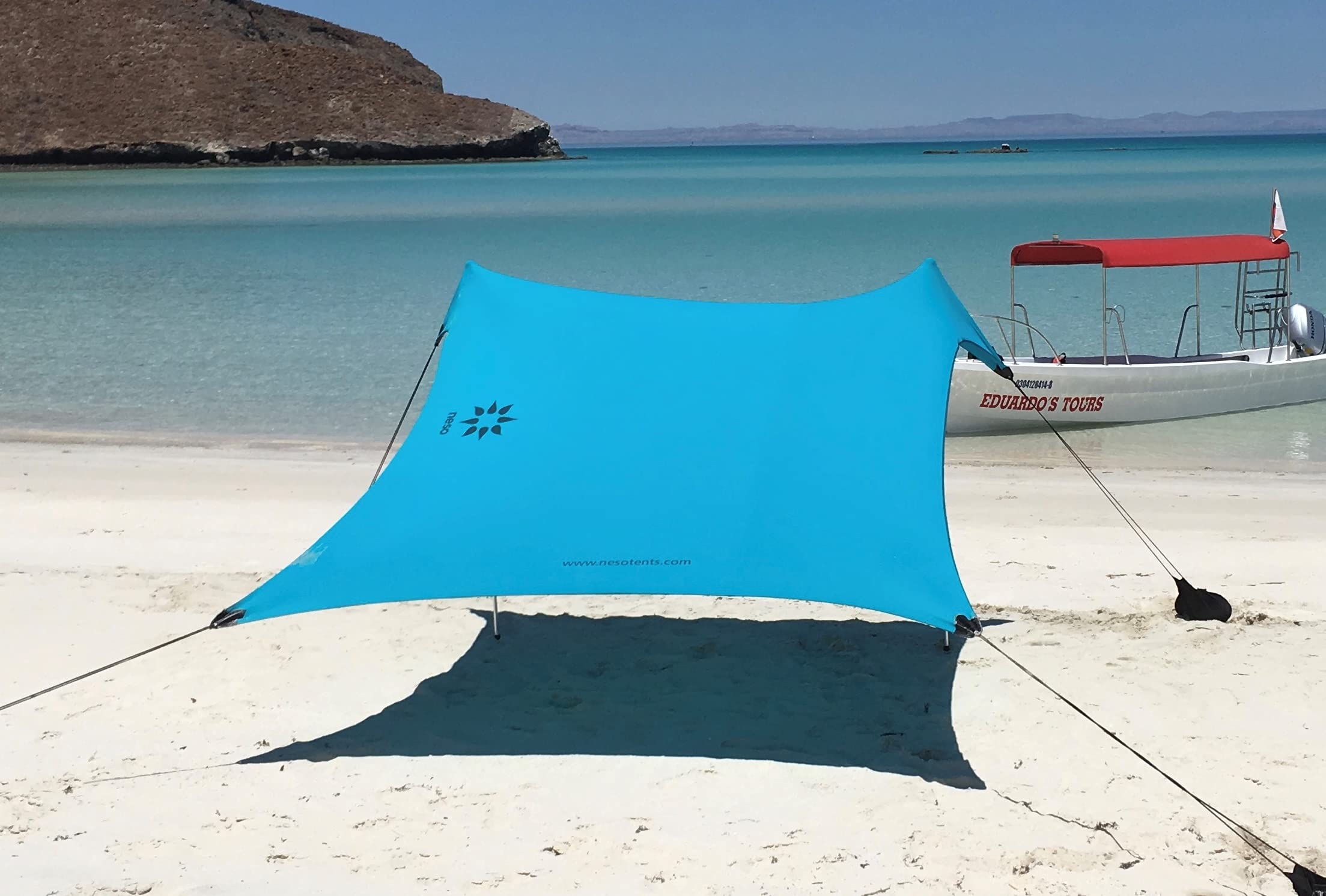 Neso Tents Beach Tent with Sand Anchor, Portable Canopy SunShade - 2.1m x 2.1m - Patented Reinforced Corners