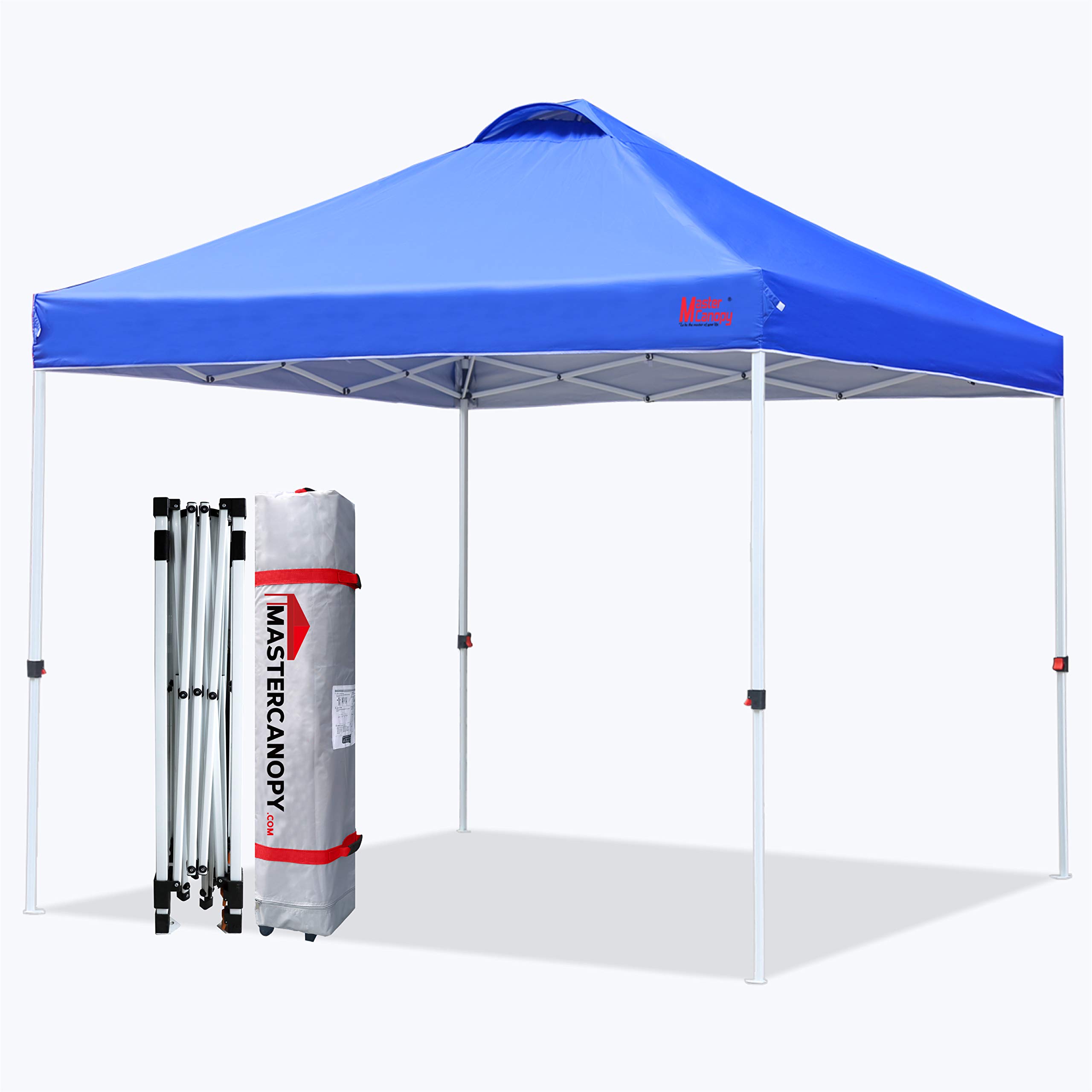 MasterCanopyDurable Pop-up Canopy Tent with Roller Bag (10x10, Blue)