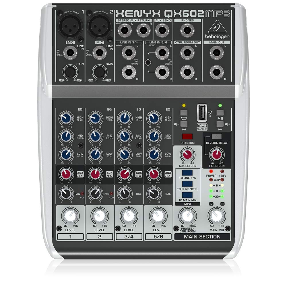 BEHRINGER XENYX QX602MP3 Analog Mixer