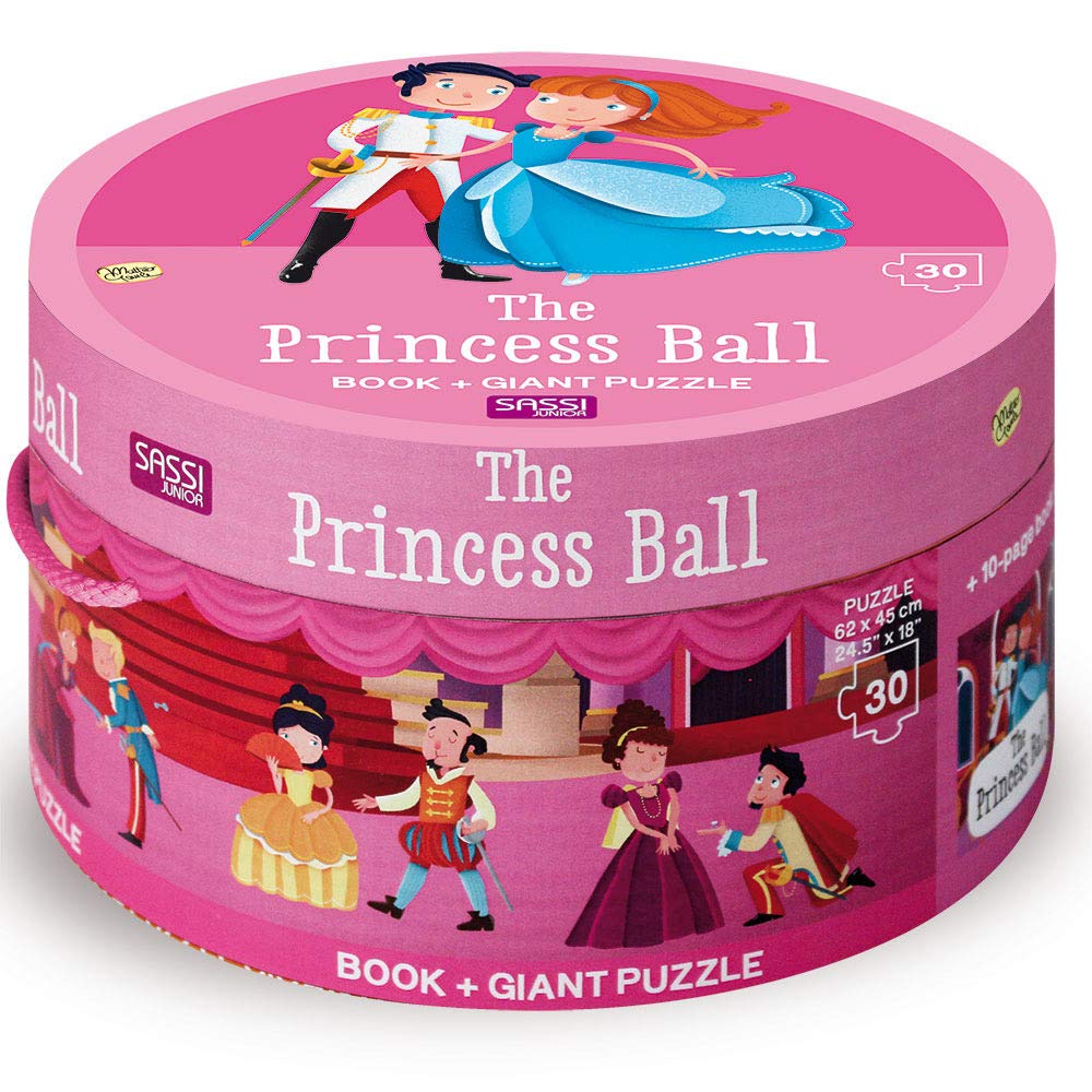 Sassi Book And Giant Puzzle Round Box The Princess Ball