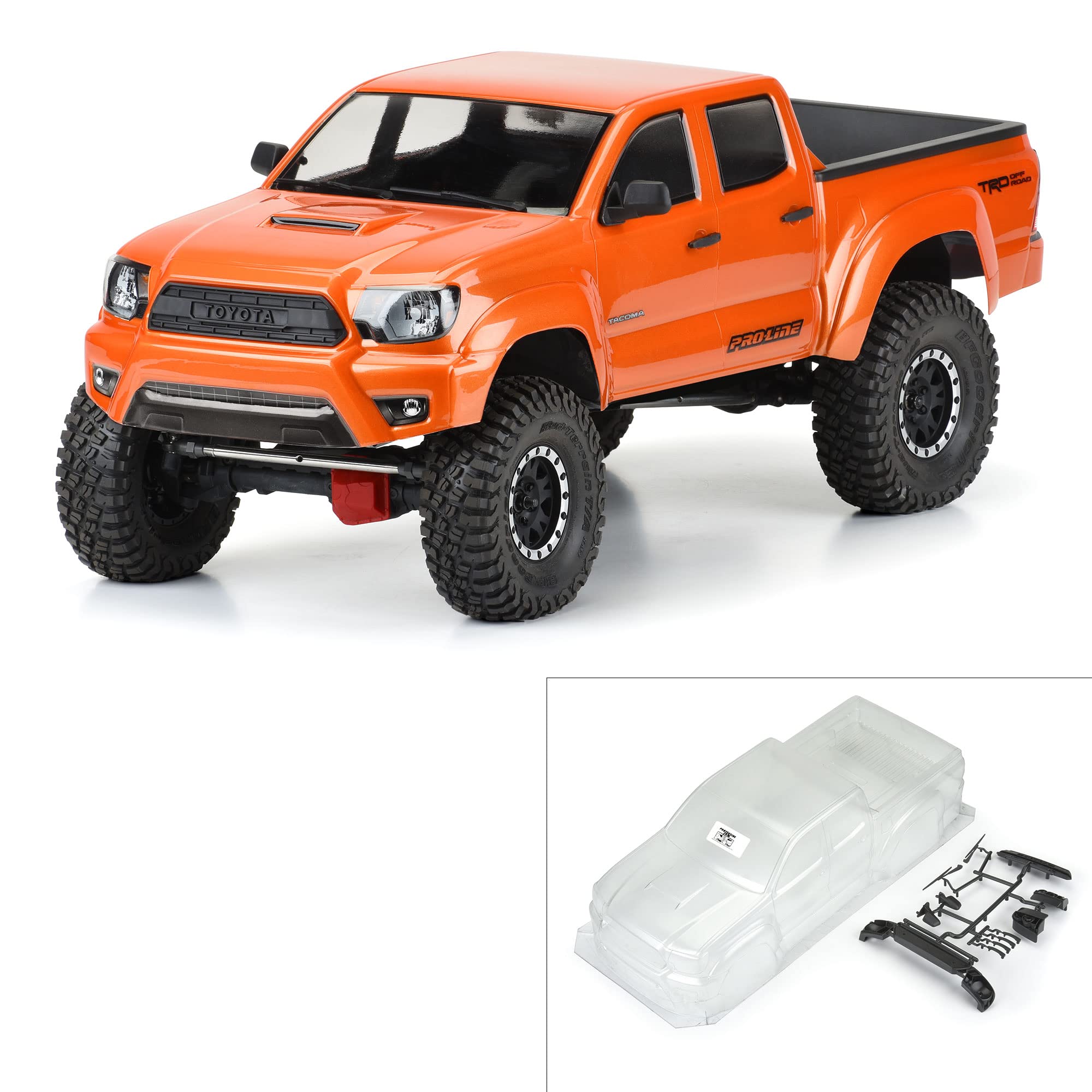 Pro-LineRacing 1/10 2015 Toyota Tacoma TRD Pro Clr Bdy 12.3 WB PRO356800 Car/Truck Bodies Wings & Decals