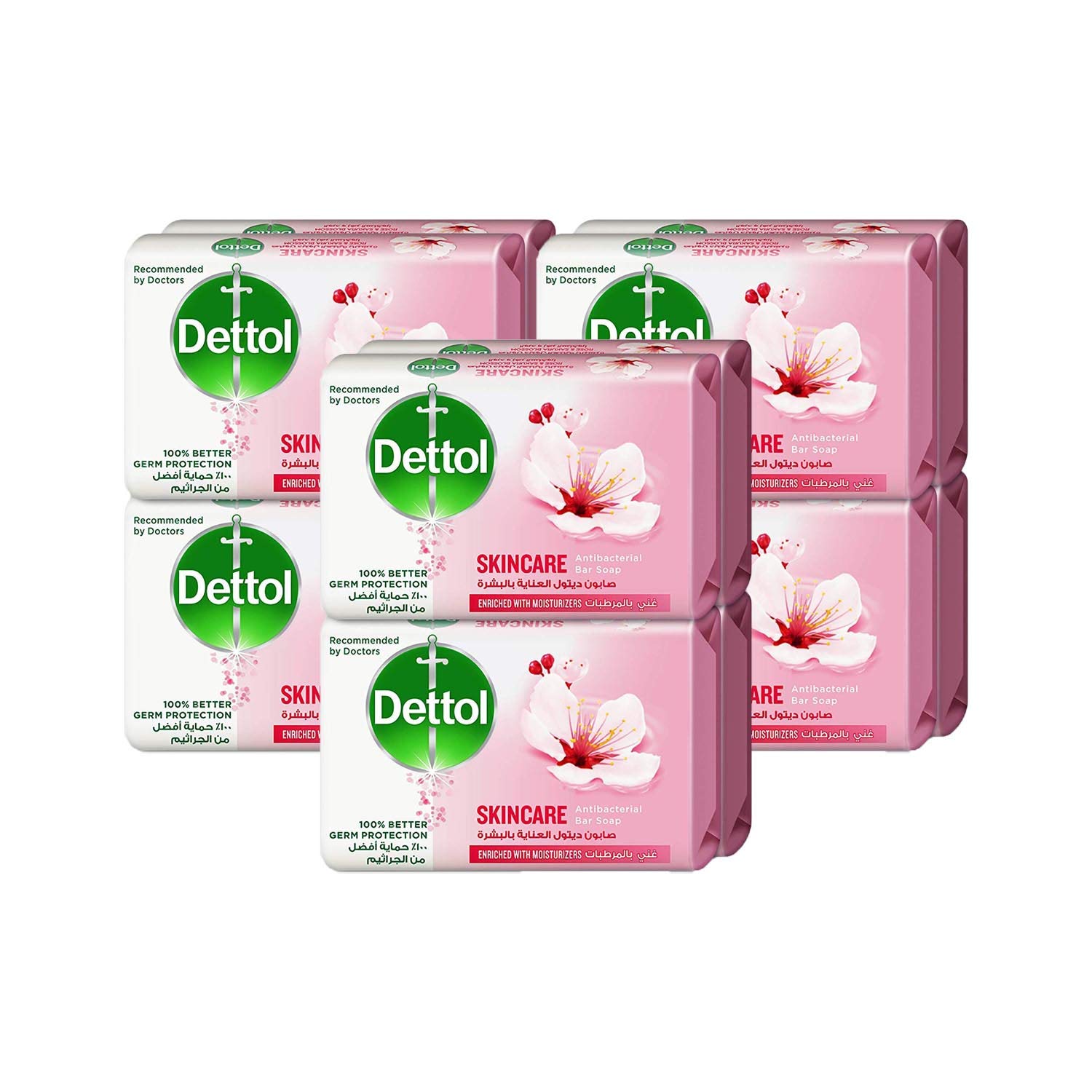 Dettol Anti-Bacterial Bar Soap, Skincare, 110 Gr / 3.88 Oz (Pack of 12)