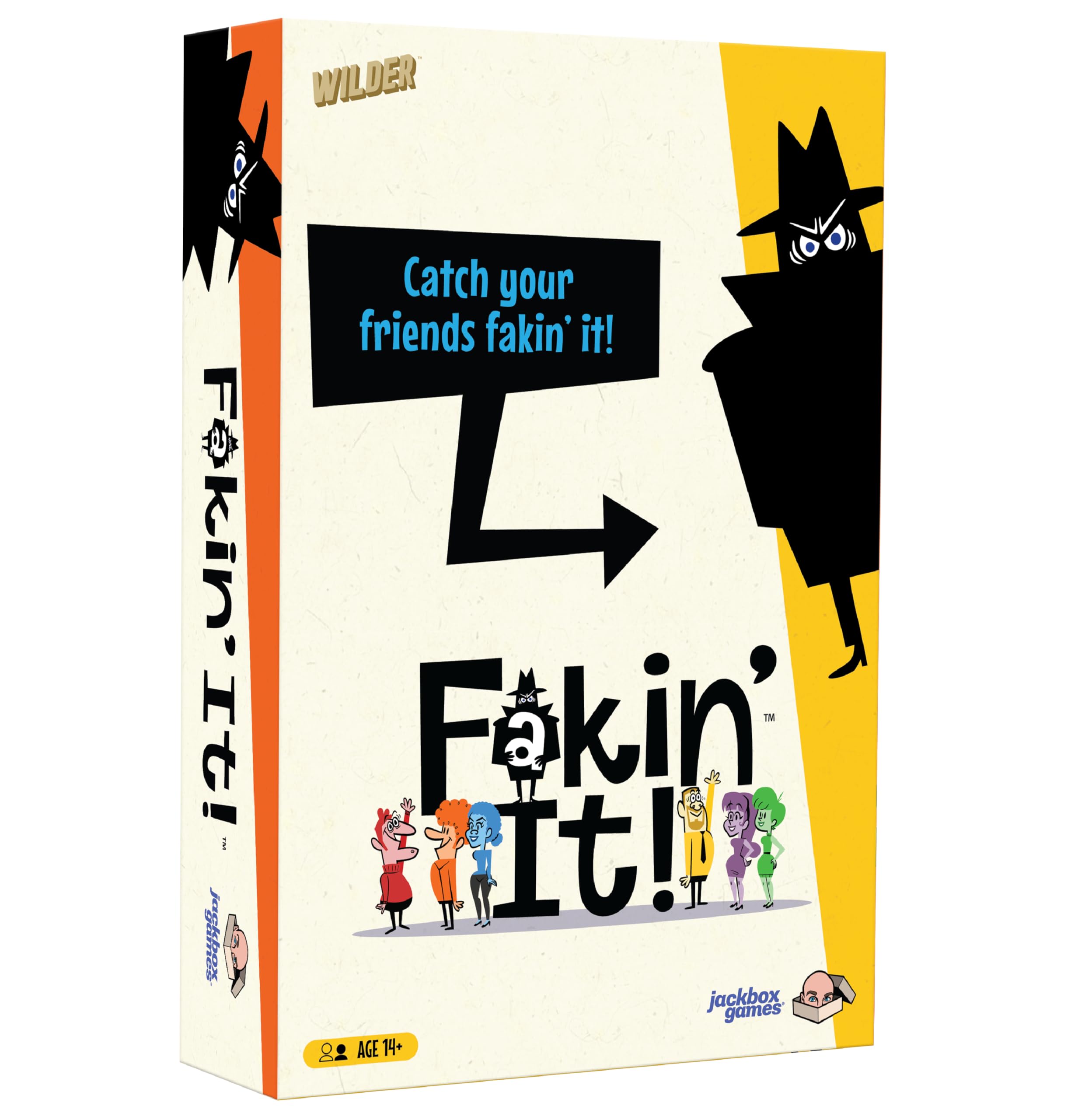 JACKBOX Games Fakin’ It Board Game – for Adults & Teens - Fun Social Deduction Card Game for Ages 14 & Up – Hilarious Board Game for Game Nights with Family, Friends & More (3-6 Players)