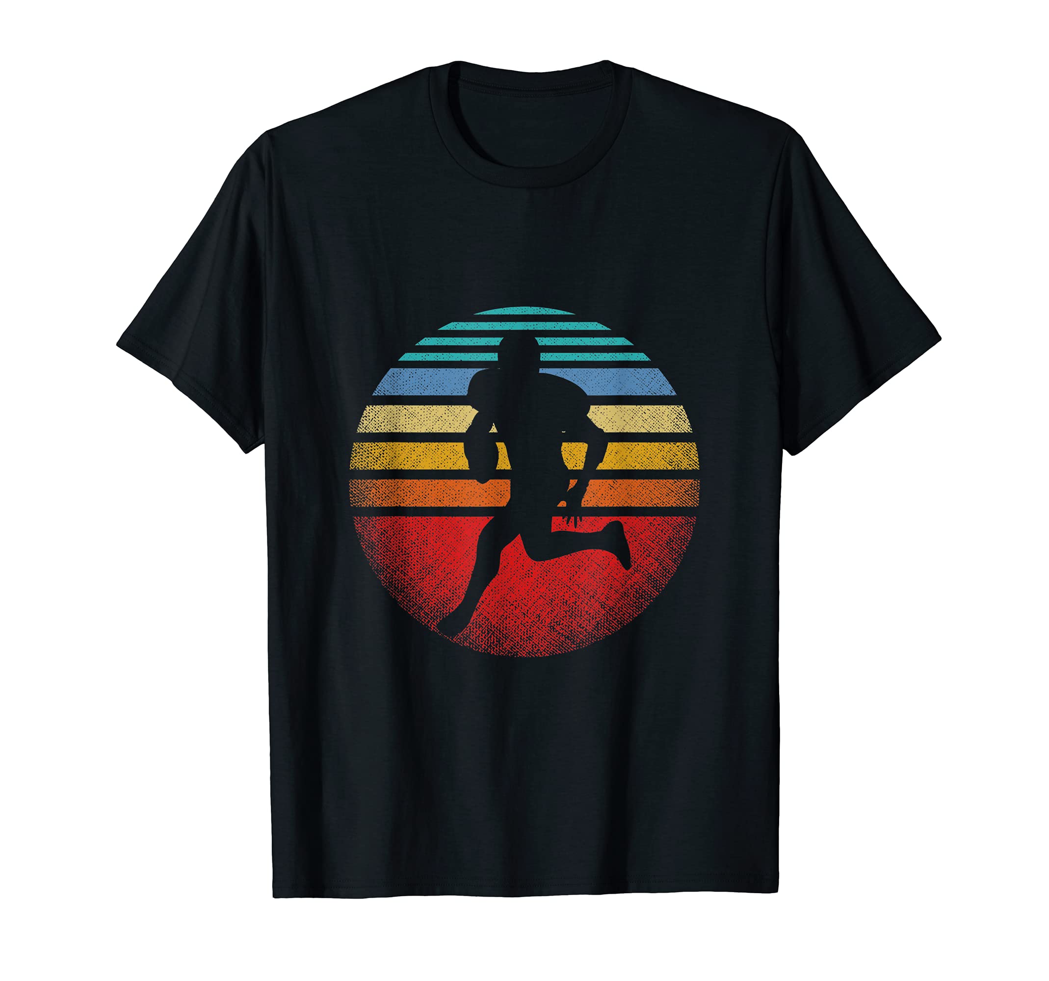 American Football Player and FanRetro American Football Player Running Quarterback T-Shirt