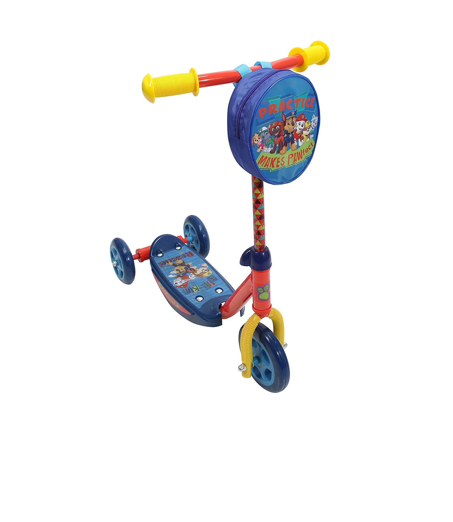 PlayWheels PAW Patrol Skye 3-Wheel Kids Leaning Scooter with Accessory Pouch