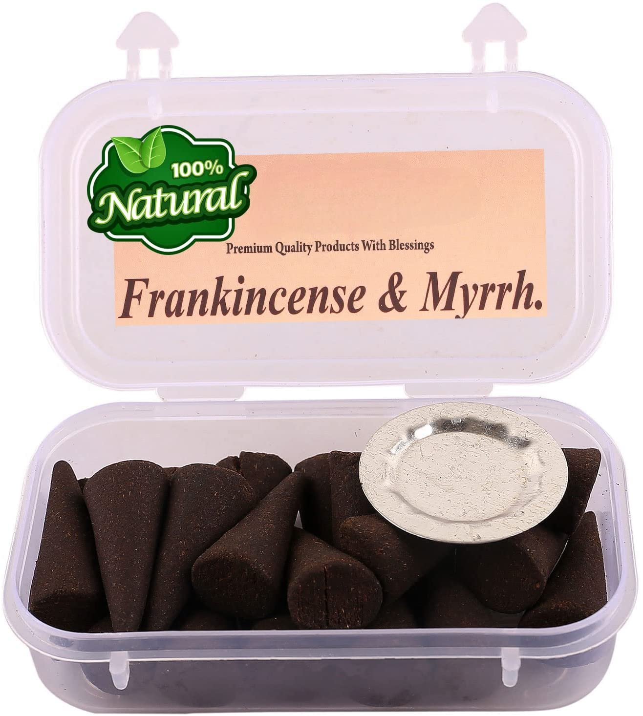 Frankincense 100%-Natural-Incense-Cones Handmade-Hand-Dipped The-Best-scents 20 Count (Frankincense)