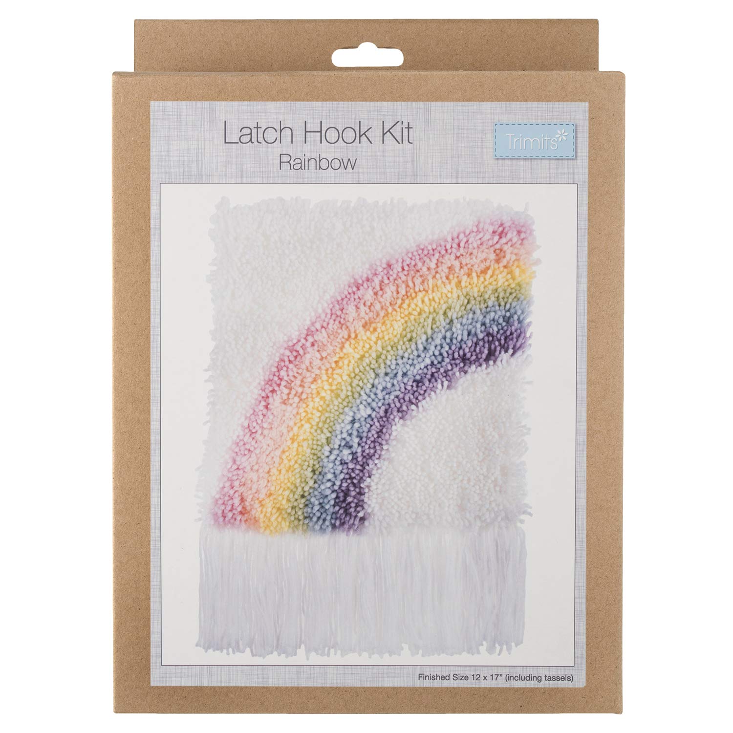 Trimits Latch Hook Kit, Rainbow, 30 x 30cm