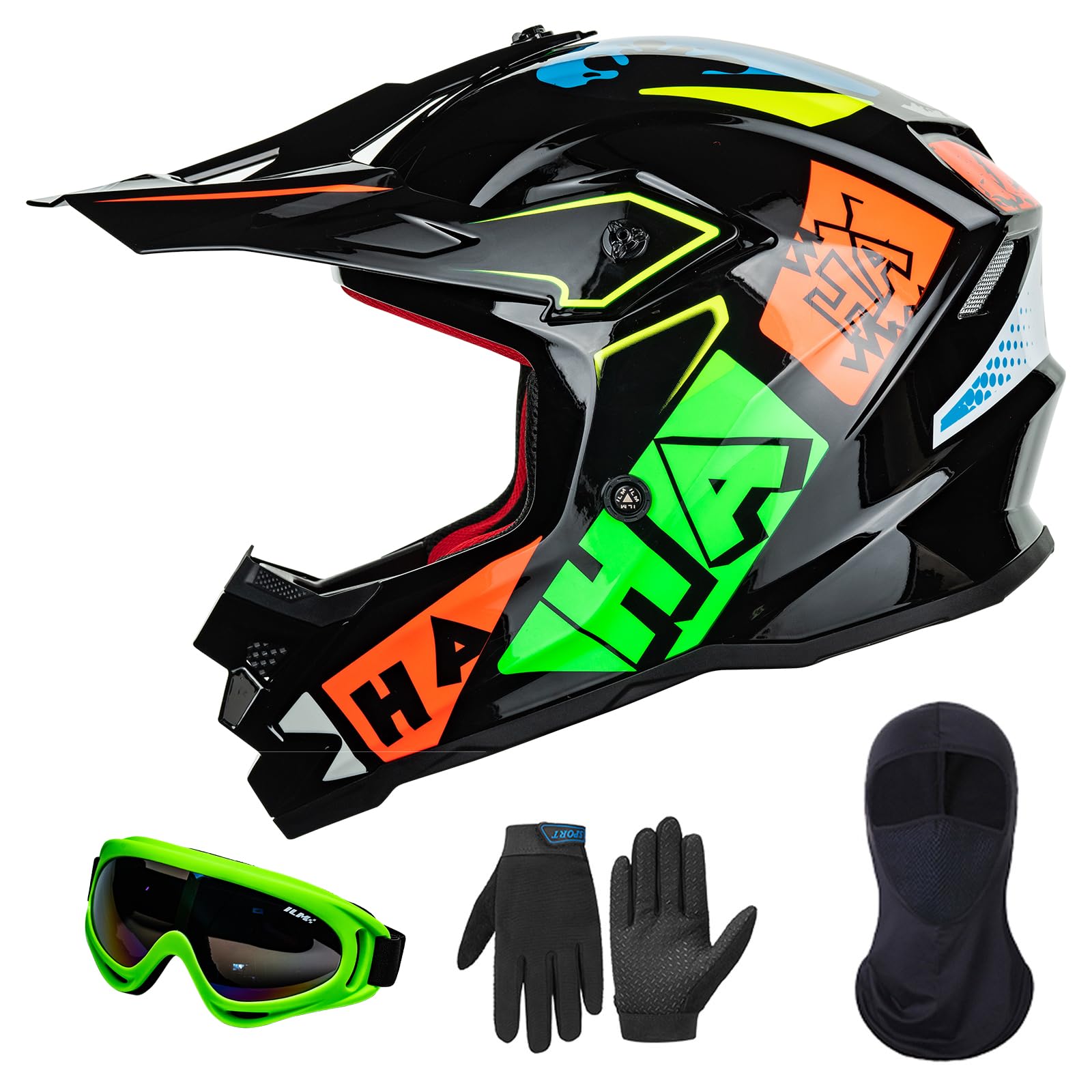 ILM Youth ATV Helmet Kids Dirt Bike Helmet Motorcross BMX Off Road Motorbike Go Kart Casco DOT ECE Model-Z705