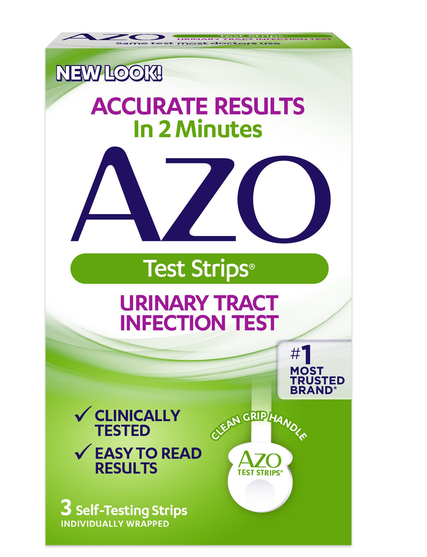 AZOUrinary Tract Infection Test Strips, 3-Count Boxes (Pack of 2)(Packaging may vary)