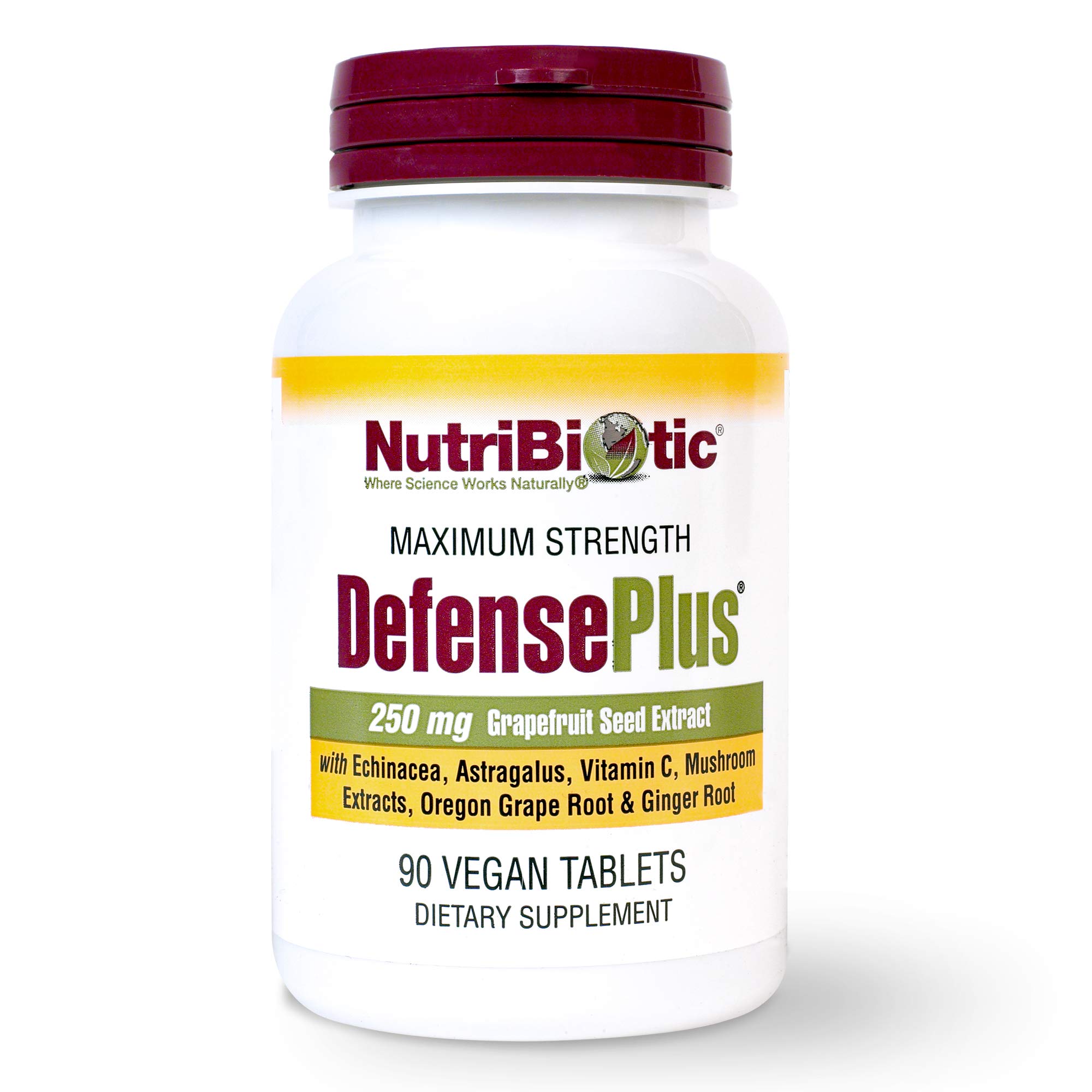 NutriBioticMaximum Strength Defense Plus 250 Mg. 90 Vegan Tablet(S)