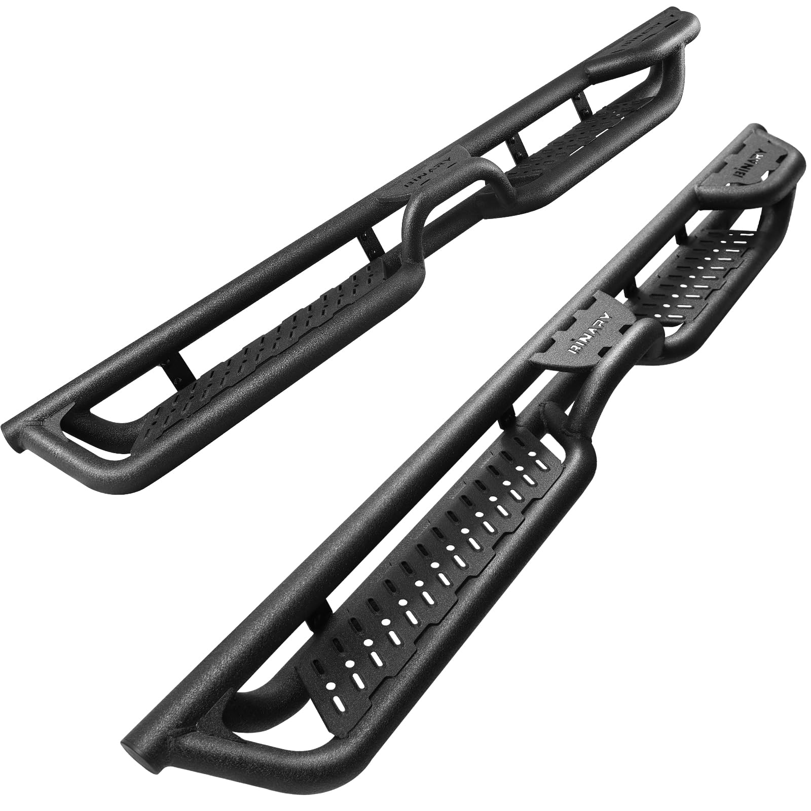 BINARY STAR Running Boarads Compatible with 2015-2024 Chevy Colorado/GMC Canyon Crew Cab. Colorado Running Boards with Bed Access Step and Center Step. 5.5 Inch Carbon Steel Side Steps.