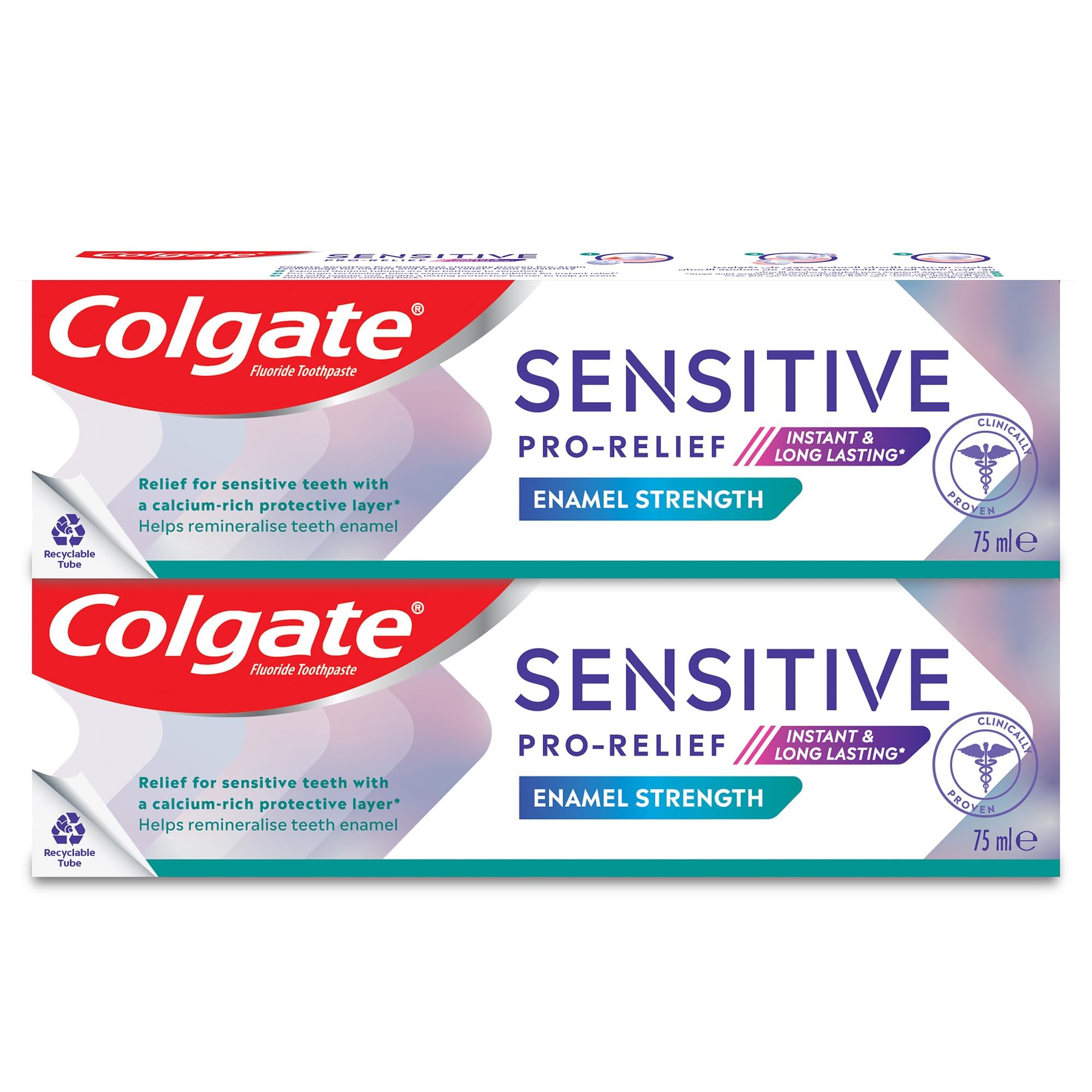 ColgateSensitive Pro Relief, Repair and Prevent, Instant & Lasting Sensitivity Pain Relief Toothpaste, 2x75ml, 2 Pack