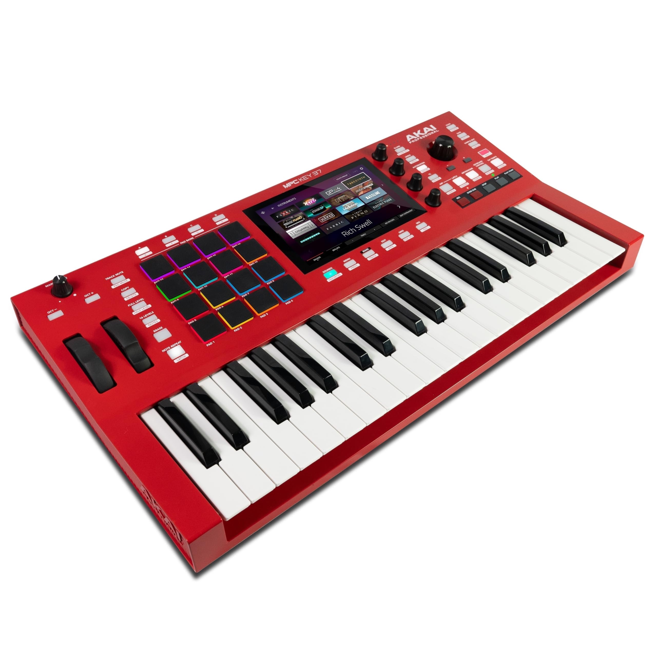 Akai Professional MPC Key 37 Standalone MPC Production Keyboard 37-key Hybrid Production Keyboard Controller with 1,000+ Presets, Polyphonic Aftertouch, 7" Touch screenand 32GB Storage