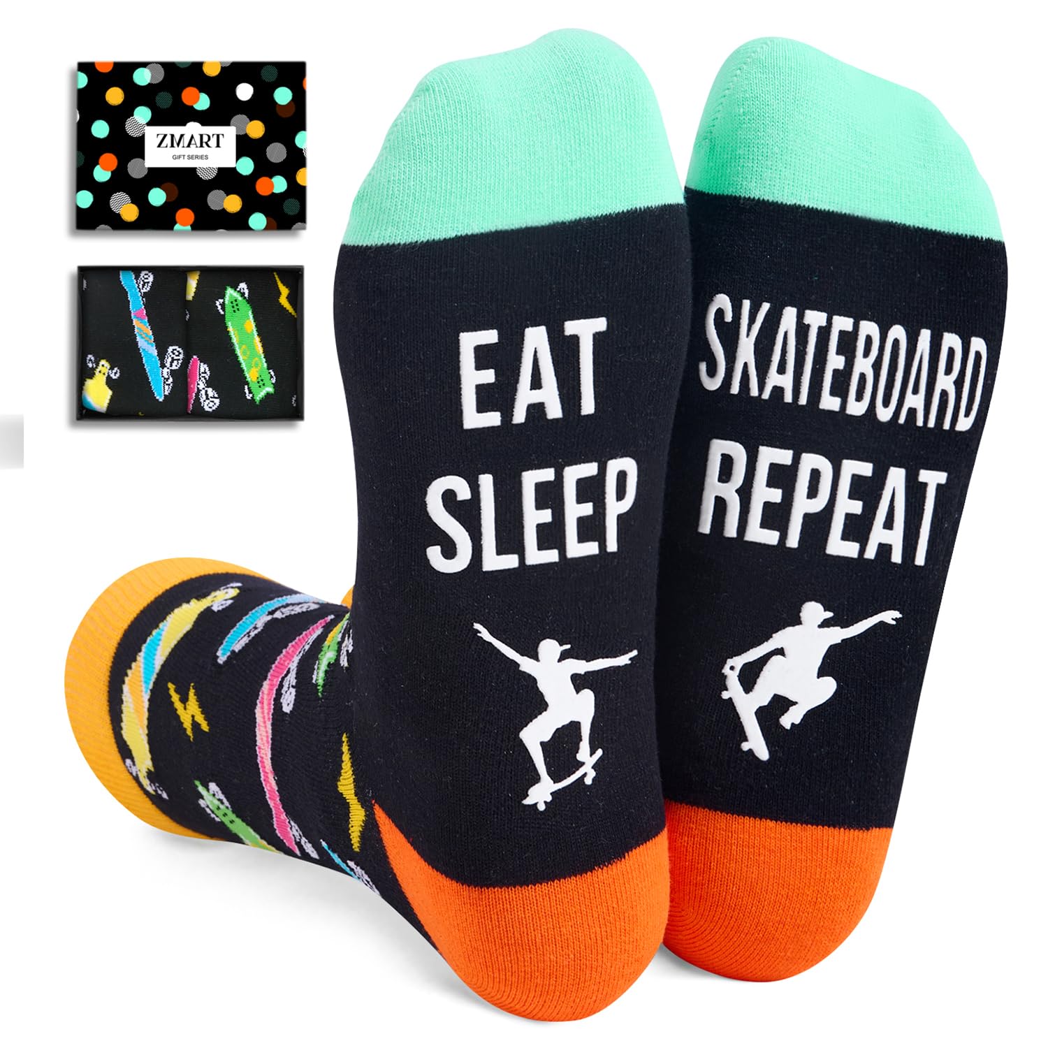 Zmart Gifts For Skateboarders, Skateboard Gifts For Men, Skate Socks Skateboard Socks Women Men