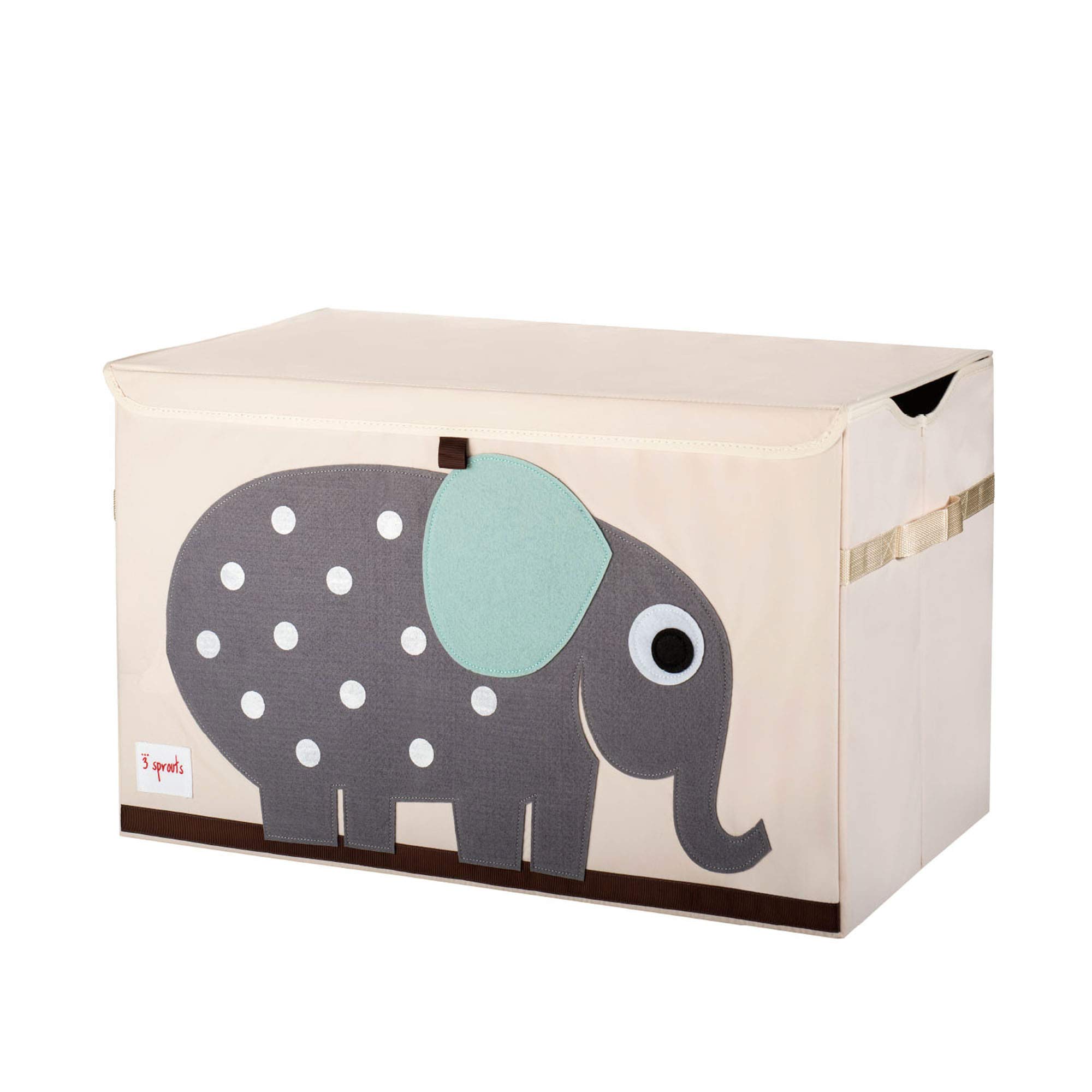 3 Sprouts Kids Toy Chest - Storage Trunk for Boys and Girls Room - ELEPHANT