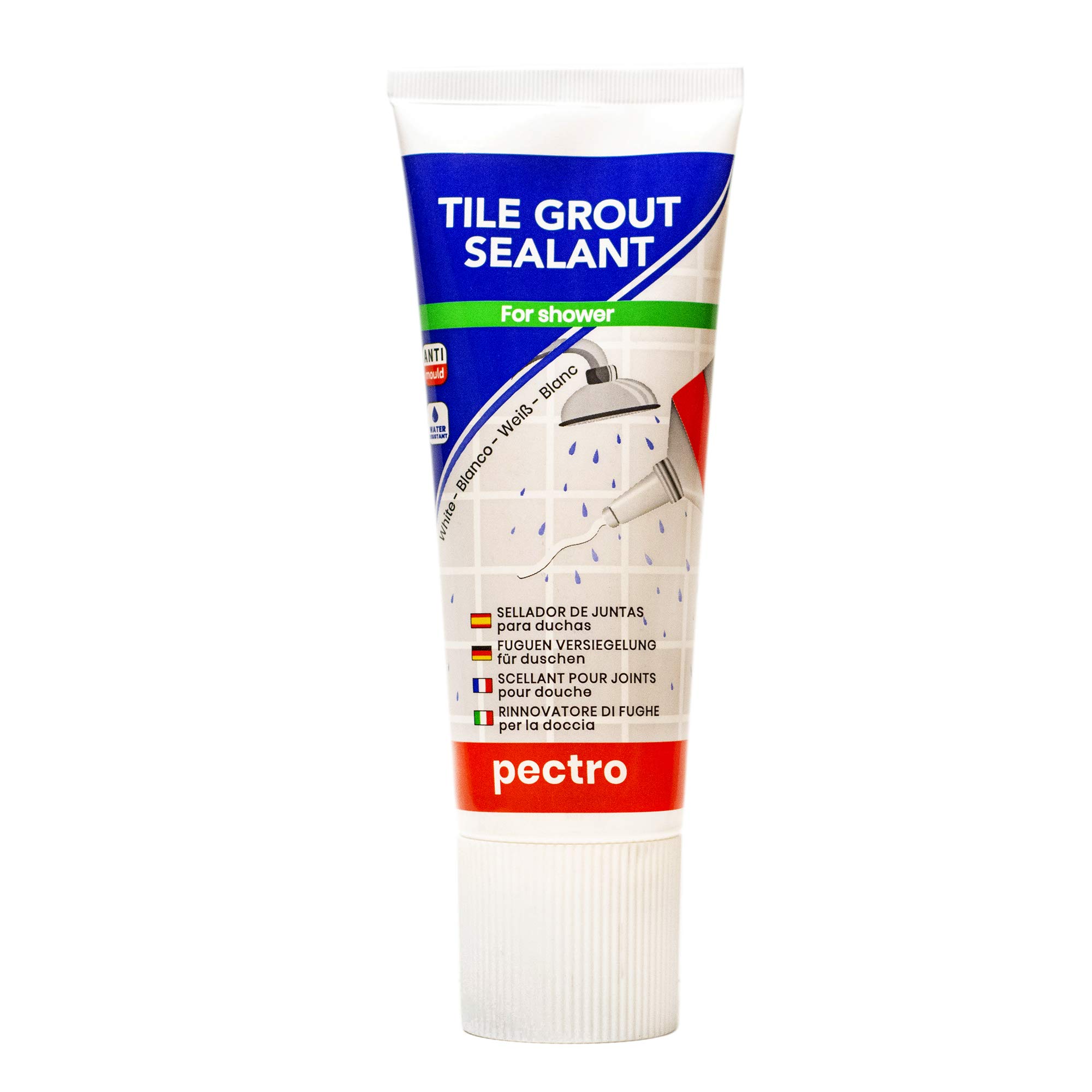 PECTRO Tile Grout Sealant | Tile Joint Repair for Shower - Fill and Bleach | Forget About Cracks in Shower Joints | Waterproof (6,62oz - 200ml)