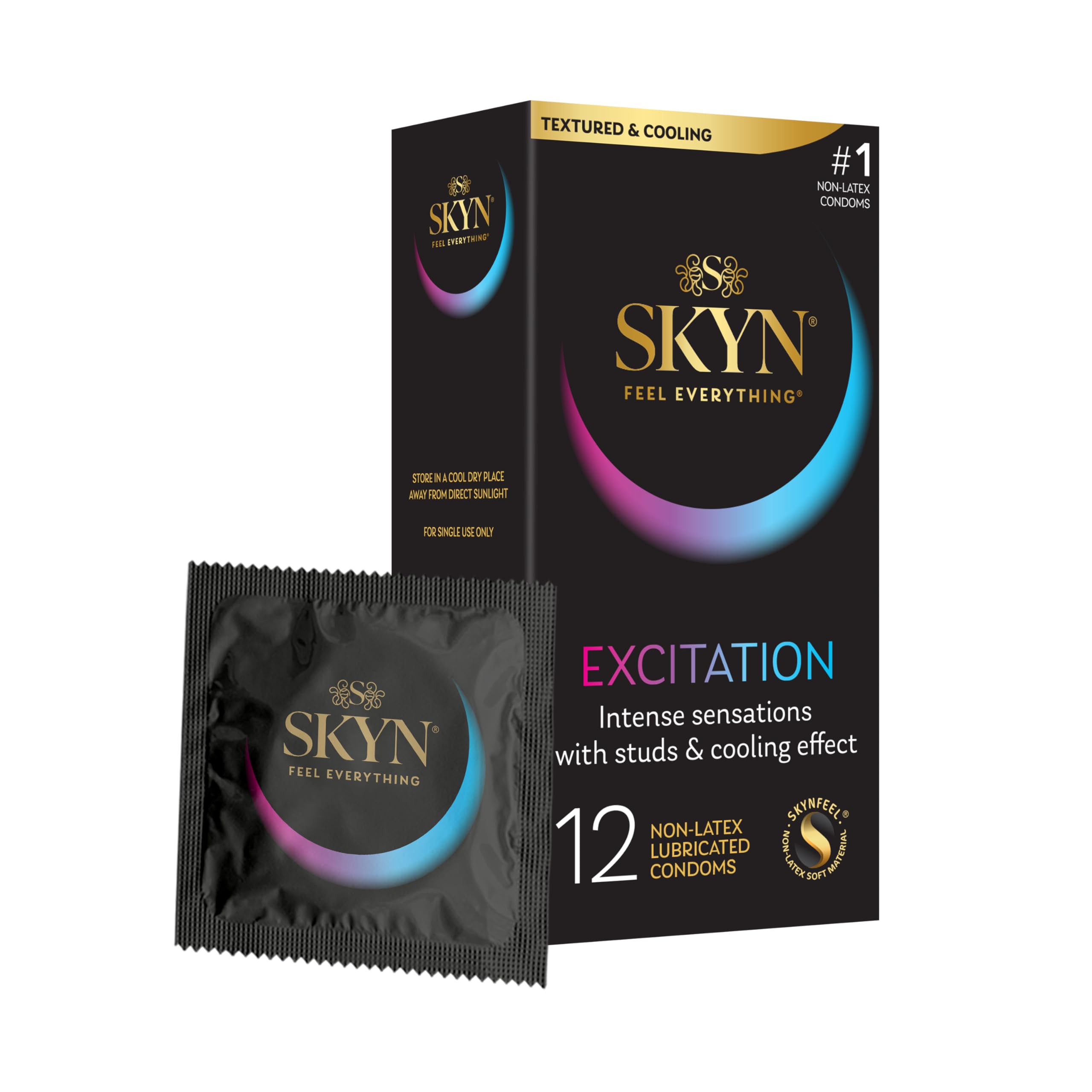 SKYN Excitation – 12 Count – Lubricated Latex-Free Condoms