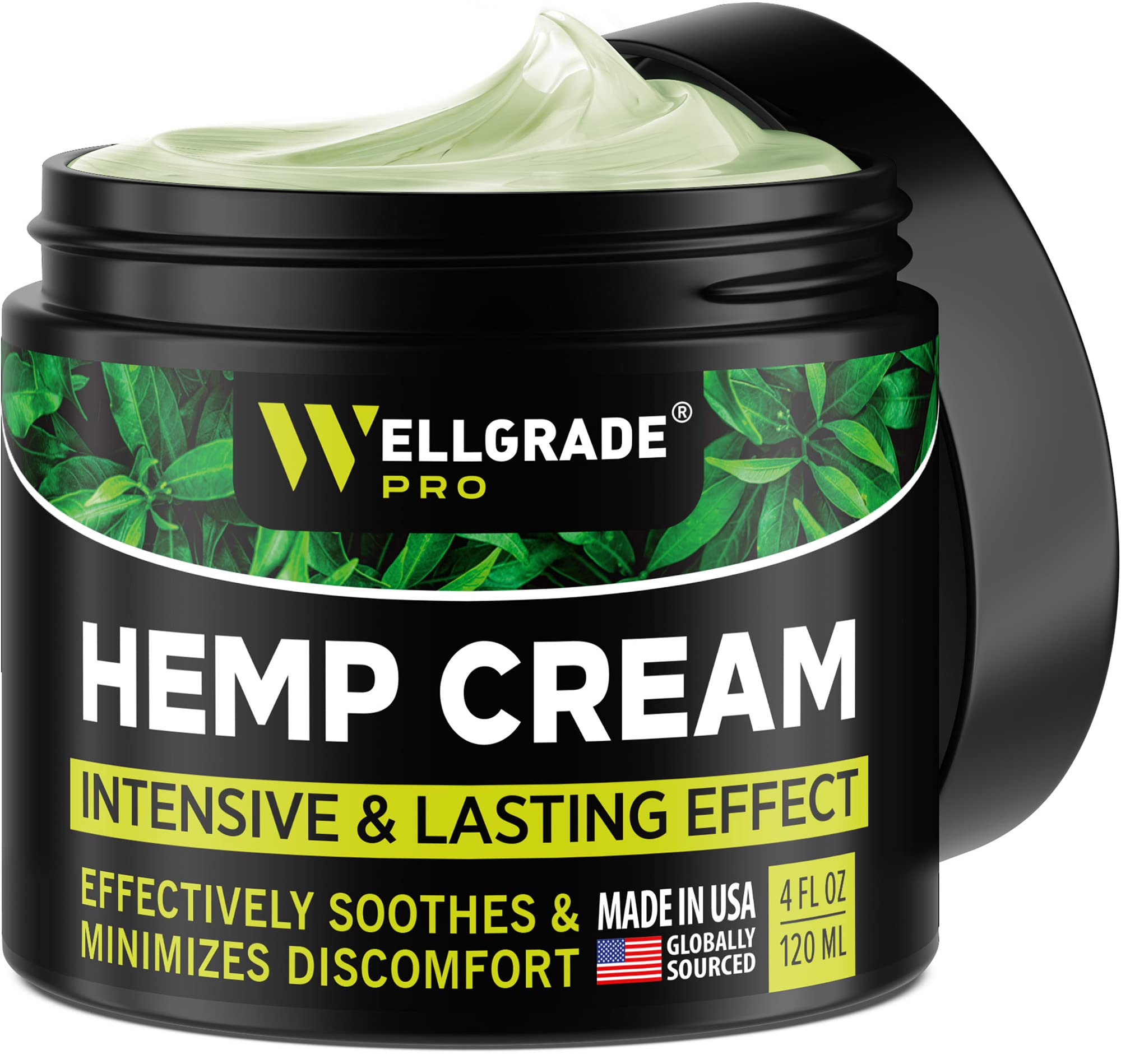 Hemp Cream - Made in USA - Natural Hemp Extract Cream - for Discomfort in Knees, Joints and Lower Back - Hemp Oil Extract Cream with Arnica, MSM & Menthol, 4 Fl Oz (Pack of 1)