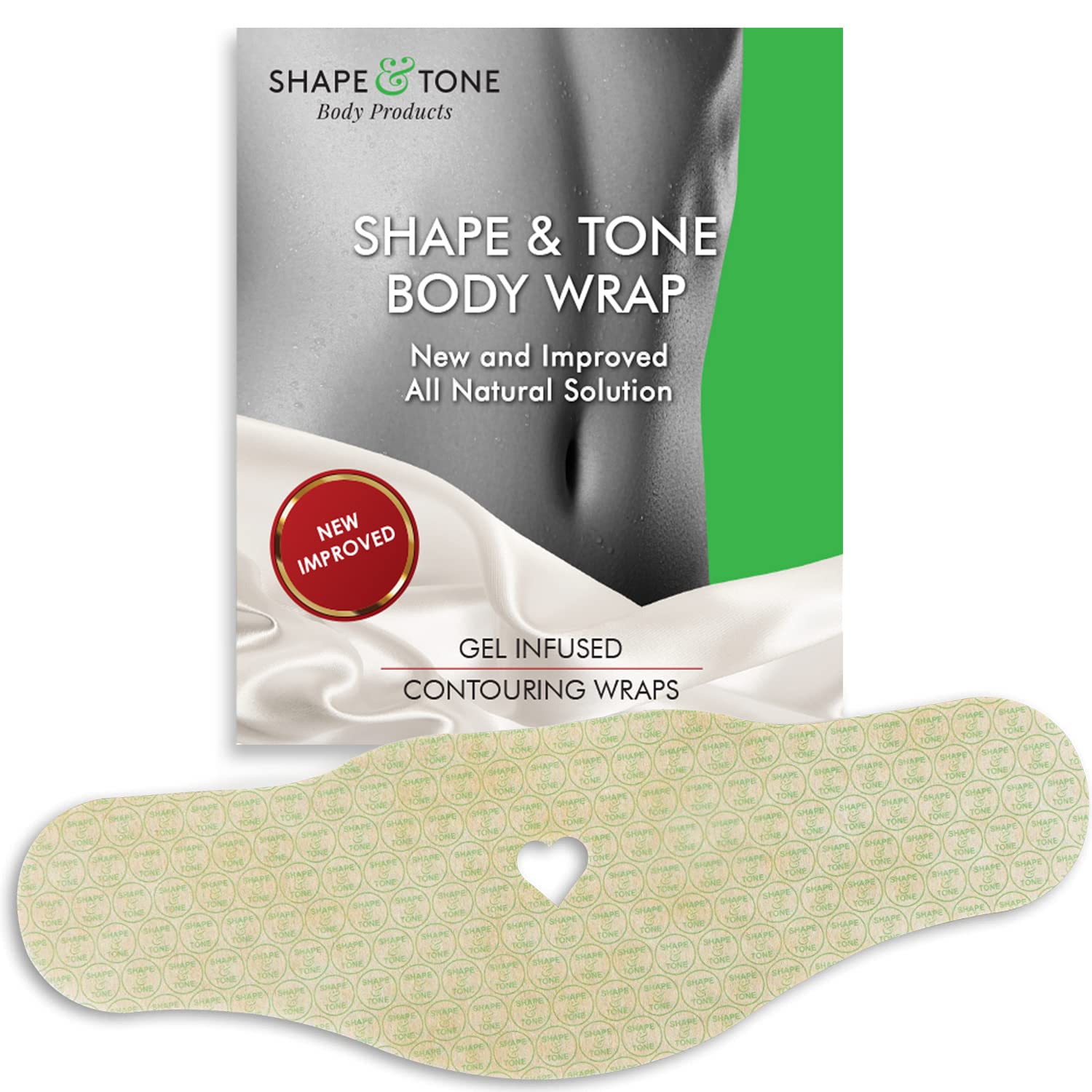 Shape and Tone Body products Firming Shaping Contouring Patch Slimming Wrap. New improved all natural anti cellulite solution. (5 WRAPS)