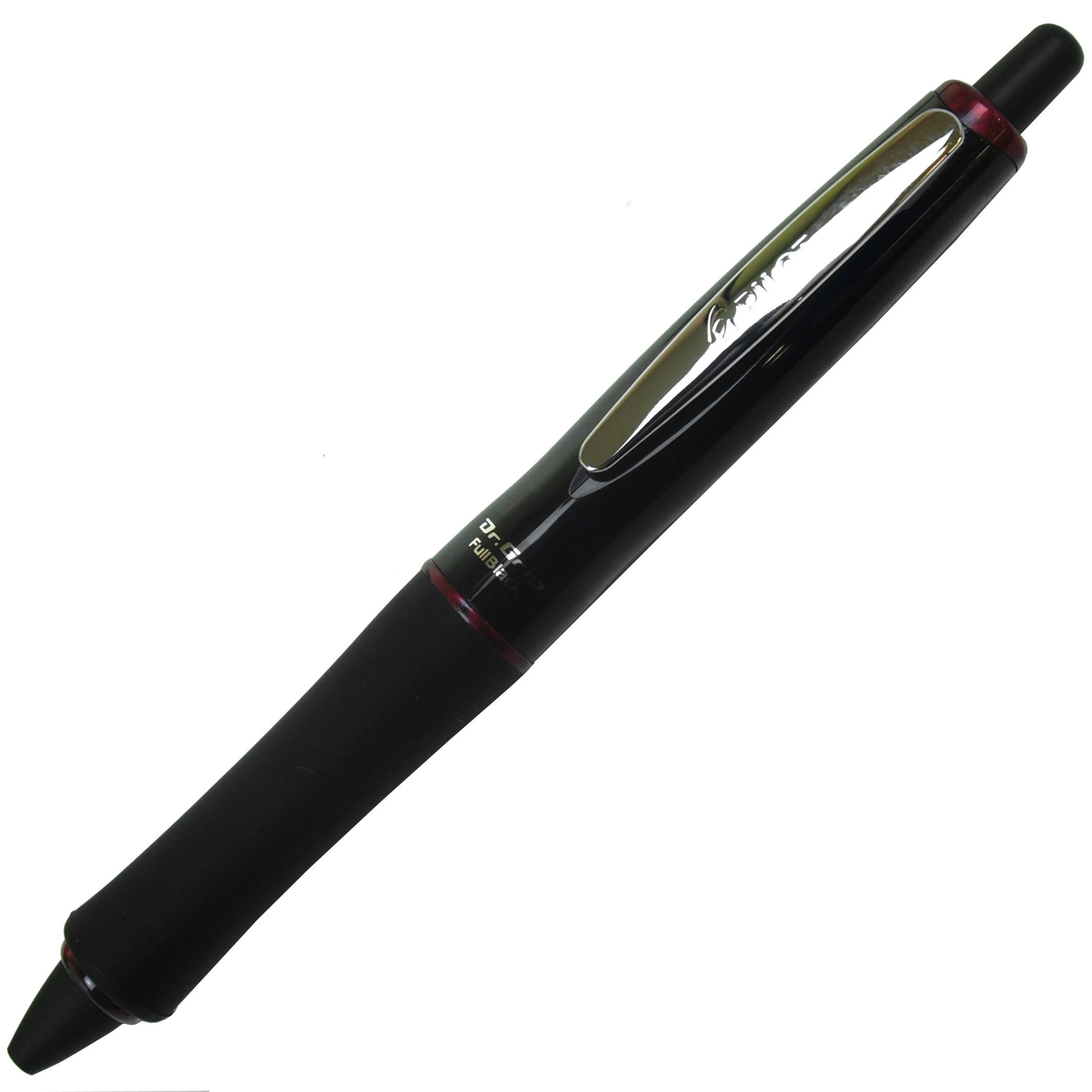 PILOTDr. Grip Full Black Ball Point Pen 0.7mm, Black Body, Bordeaux Accent (BDGFB80F-BO)