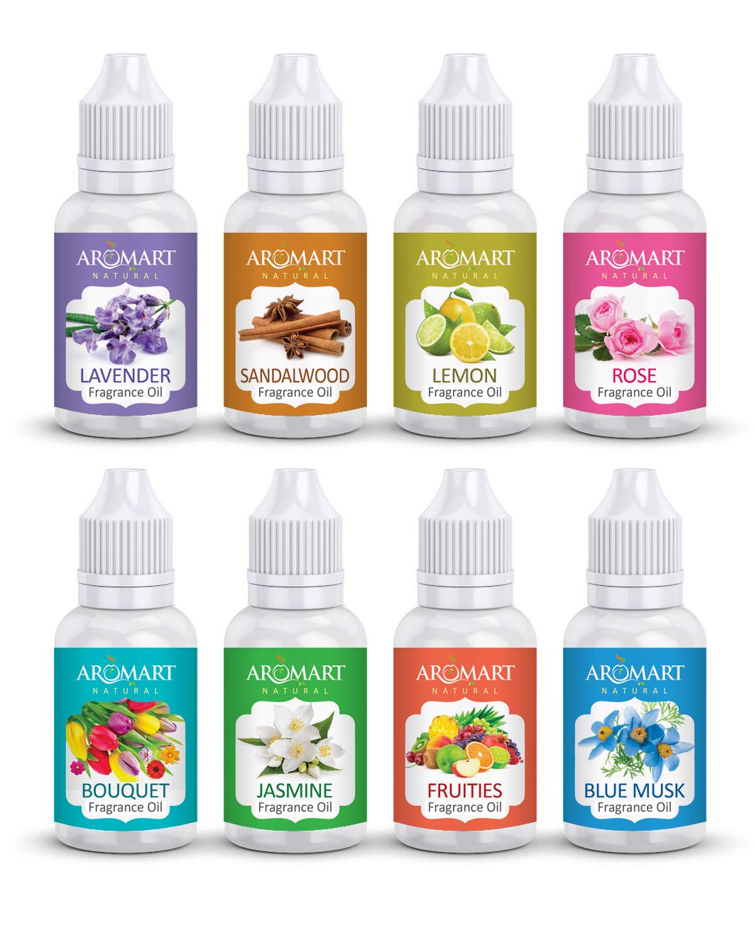 Aromart Soap Making Fragrance Oil for Handmade Soap - Set of 8 (15 ML Each)