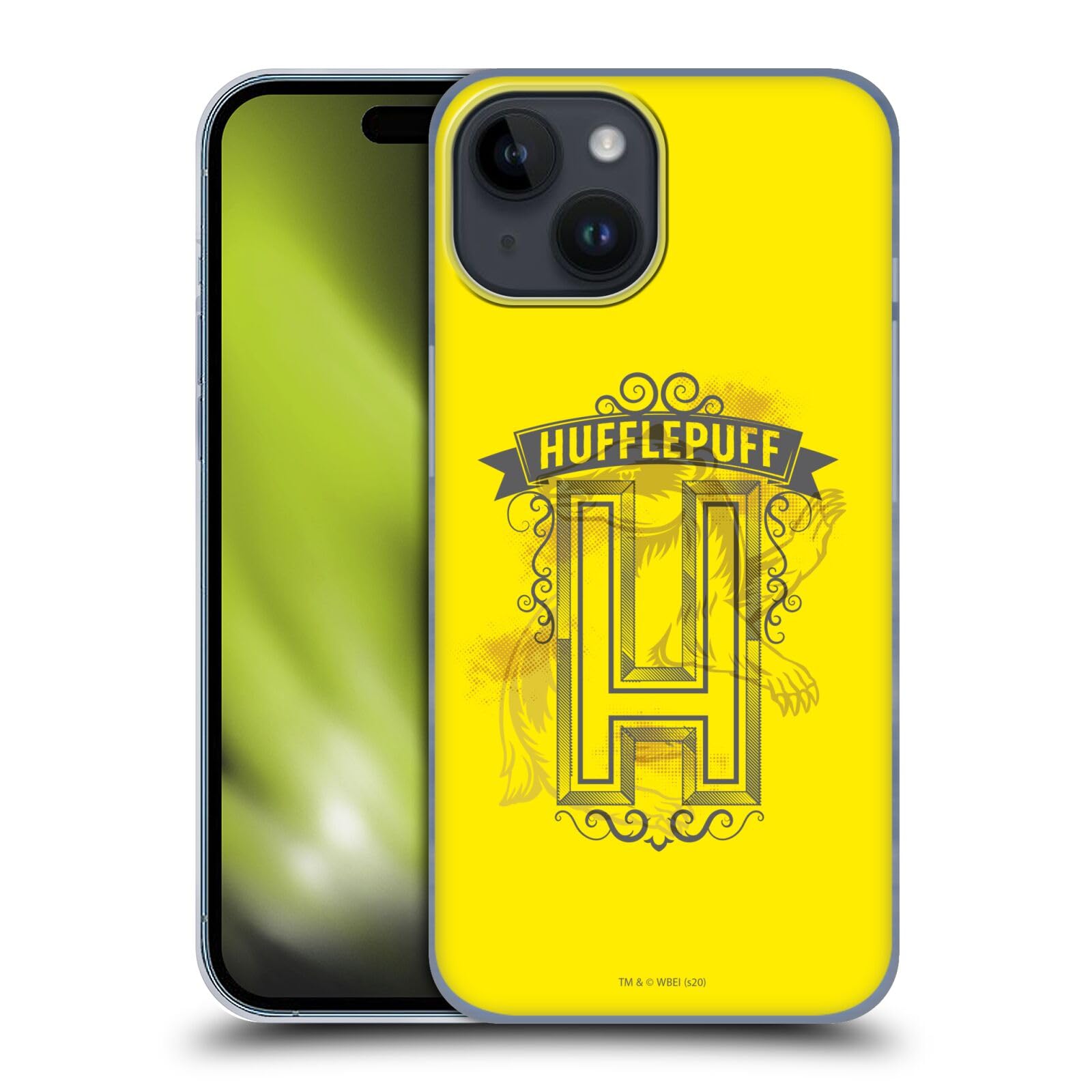 Head Case Designs Officially Licensed Harry Potter Hufflepuff 2 Deathly Hallows XVIII Hard Back Case Compatible with Apple iPhone 15