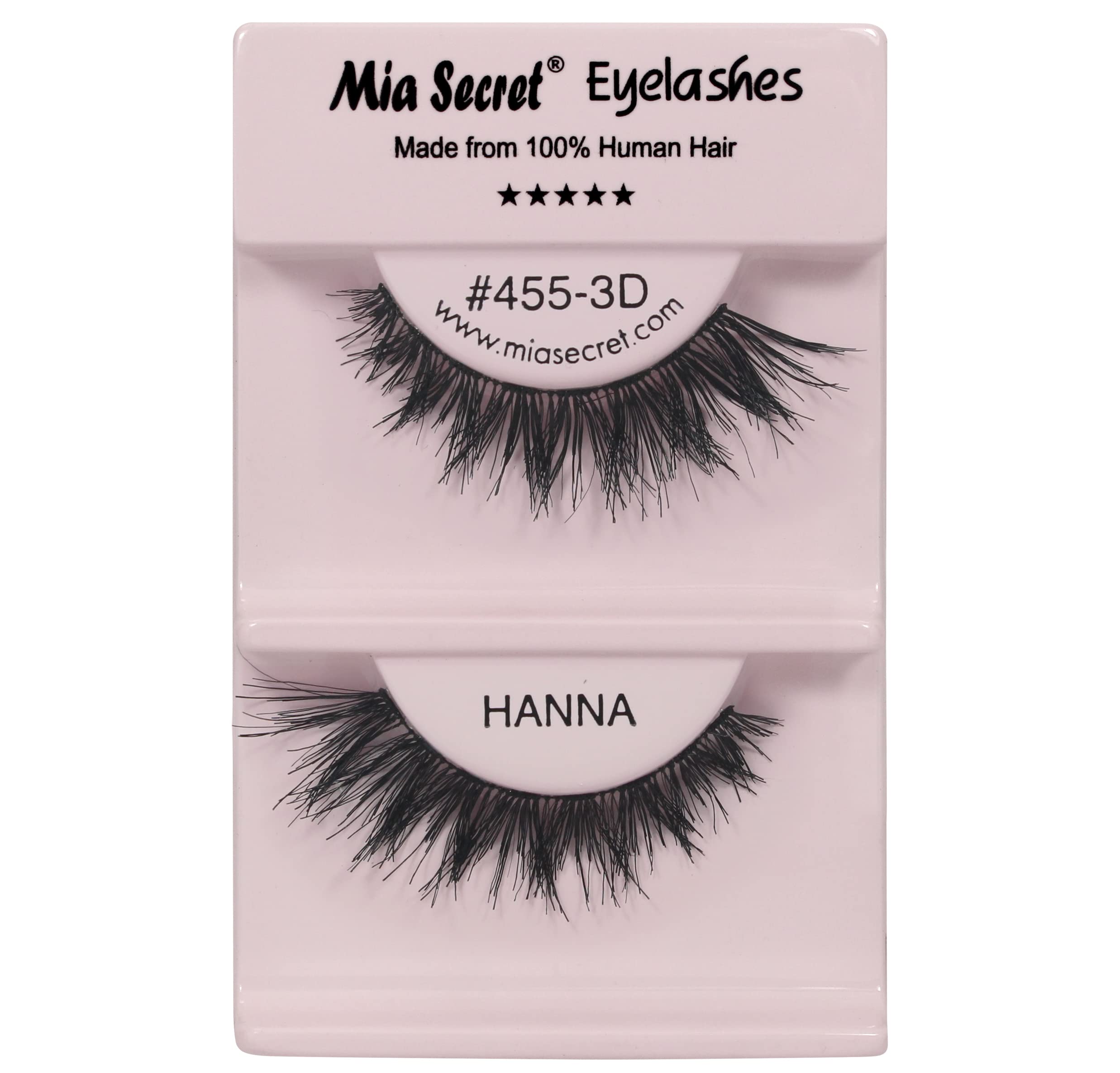 Mia Secret Natural Eye Lashes - Reusable Eyelash Extension - Tapered Ends Dolly Eye Look - Lightweight and Comfortable - 4 Pack (HANNA)