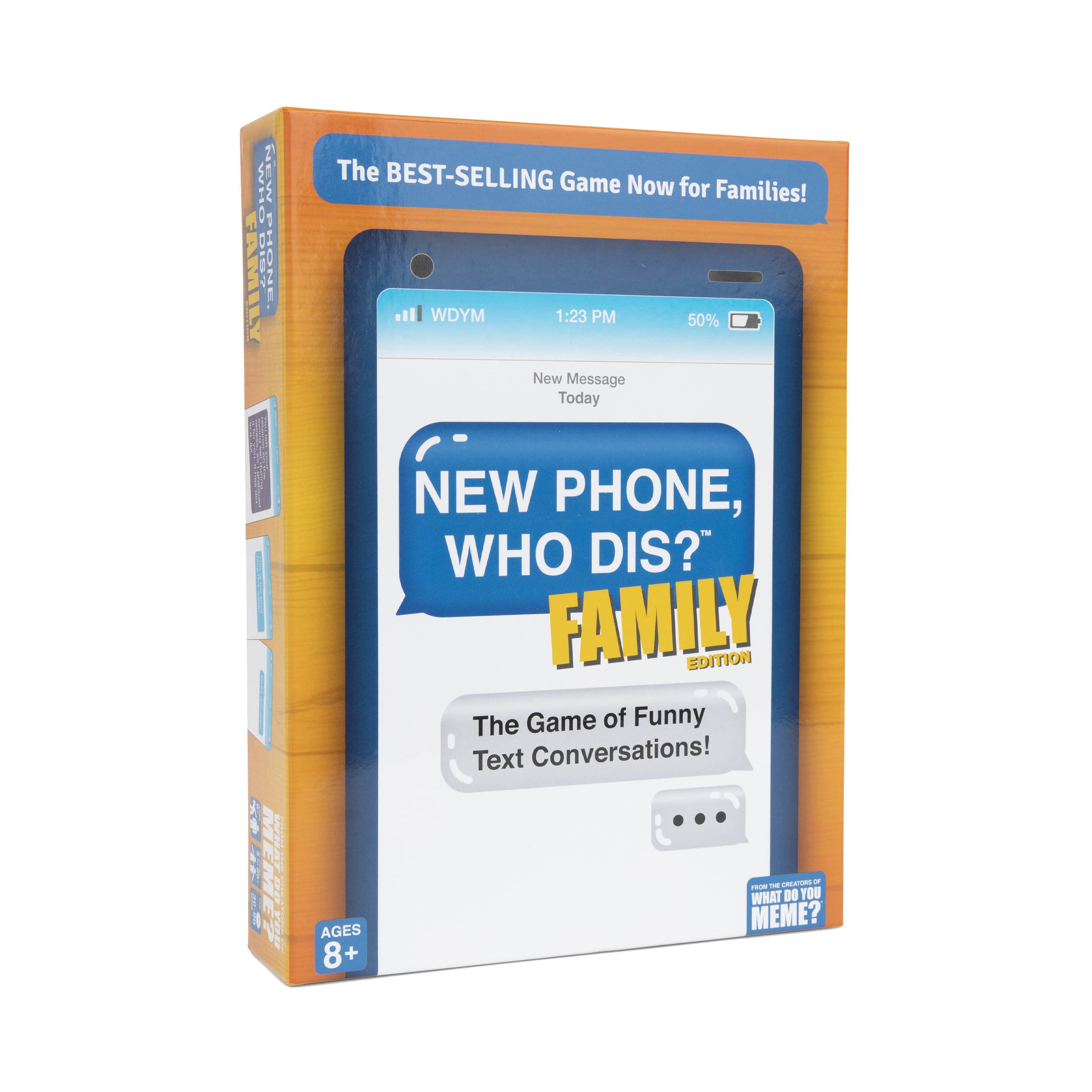 WHAT DO YOU MEME?New Phone, Who Dis? Family Edition - The Text Message Family Party Game, Christmas Games for Family Party