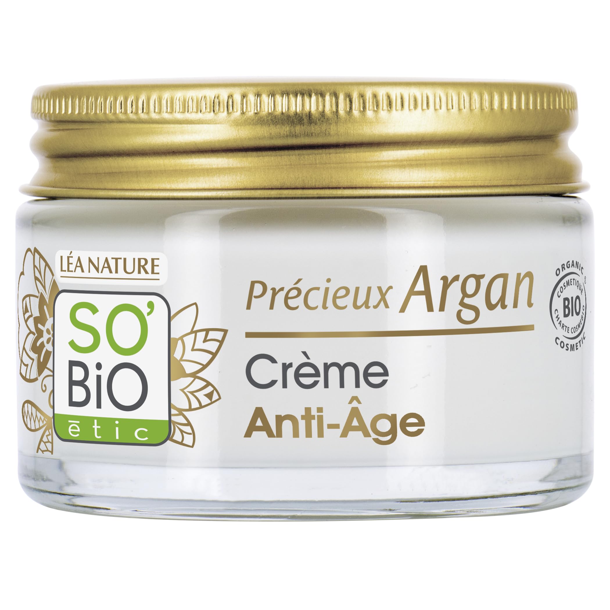 So'Bio ÉticSo Bio Argan anti-age day cream 50ml | Organic Argan Oil |Hyaluronic Acid | Normal to Dry Skin.