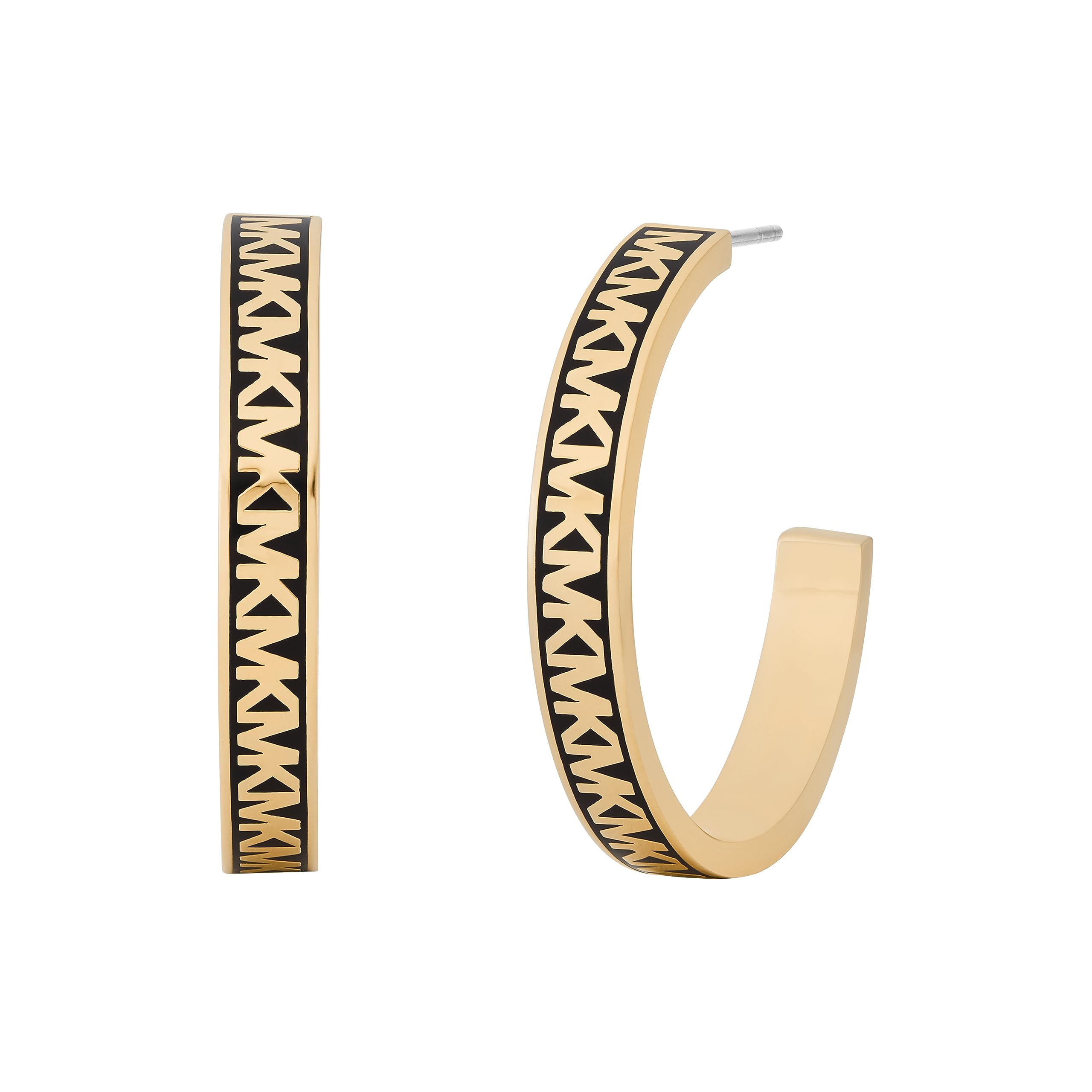 Michael Kors Gold-Tone Hoop Earrings for Women; Huggie Earrings for Women; Stainless Steel Earrings; Jewelry for Women