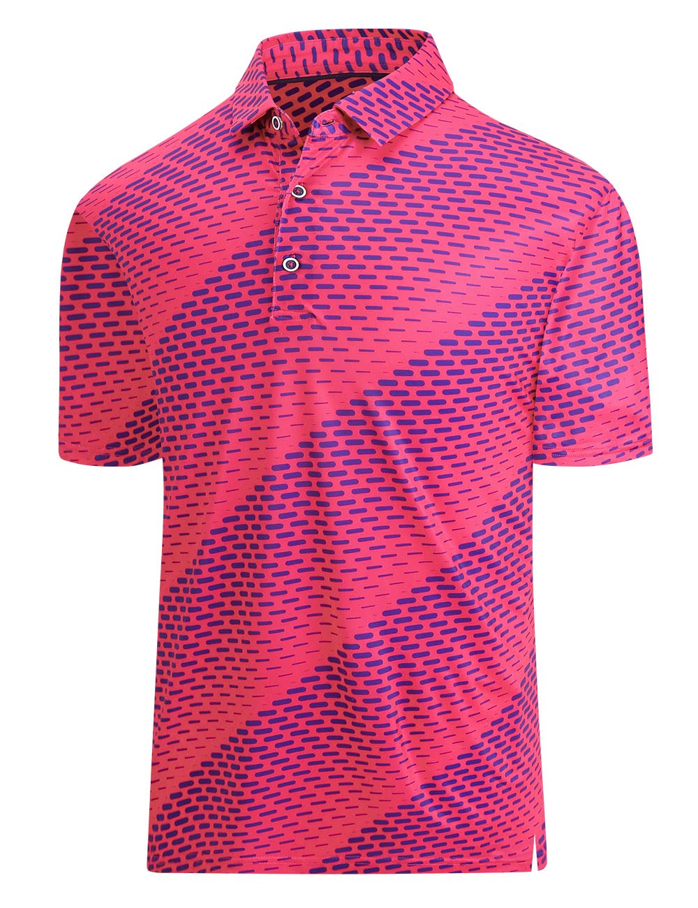 HodaweisolpGolf Shirts for Men Dry Fit Print Moisture Wicking Performance Short Sleeve Polo Shirt