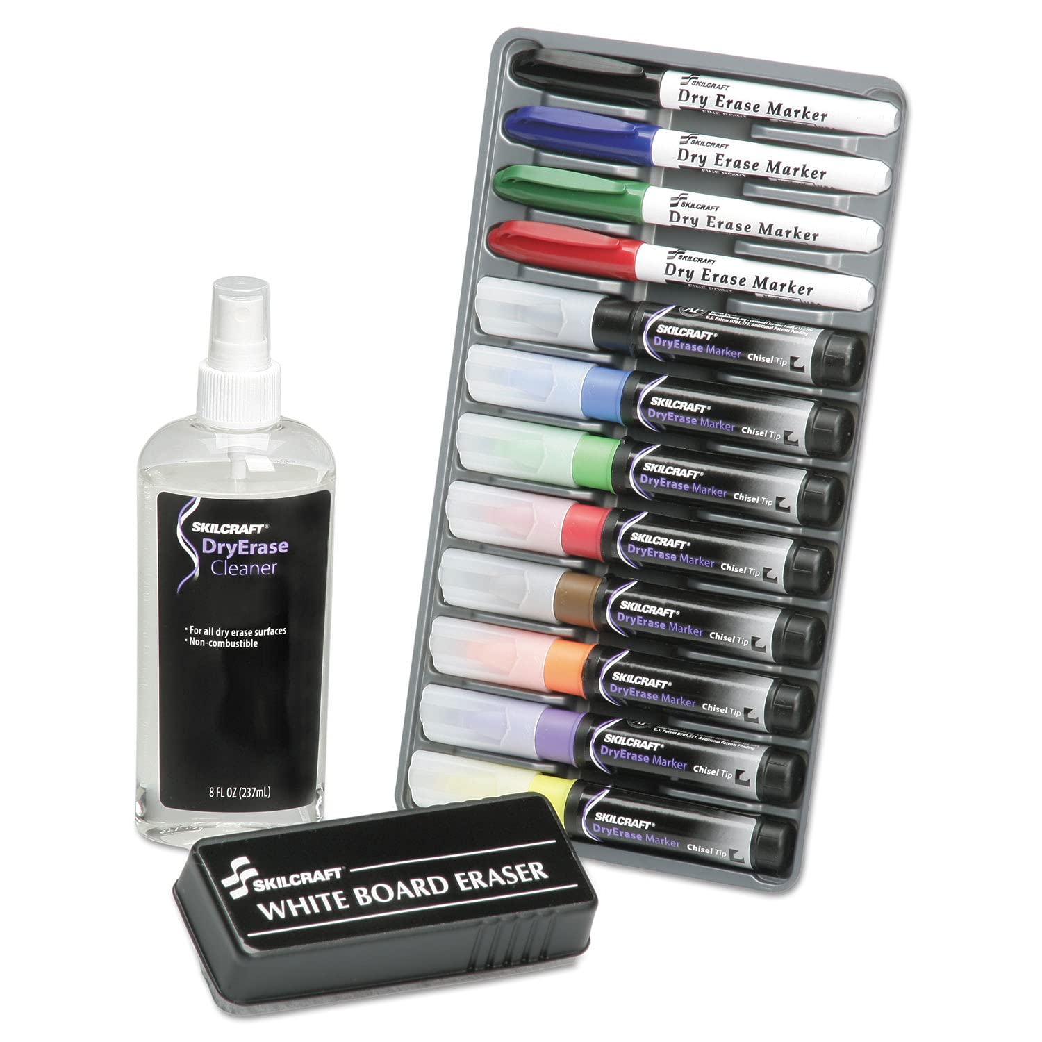 AbilityOne7520013656126-12-Marker Dry Erase System - 12 units