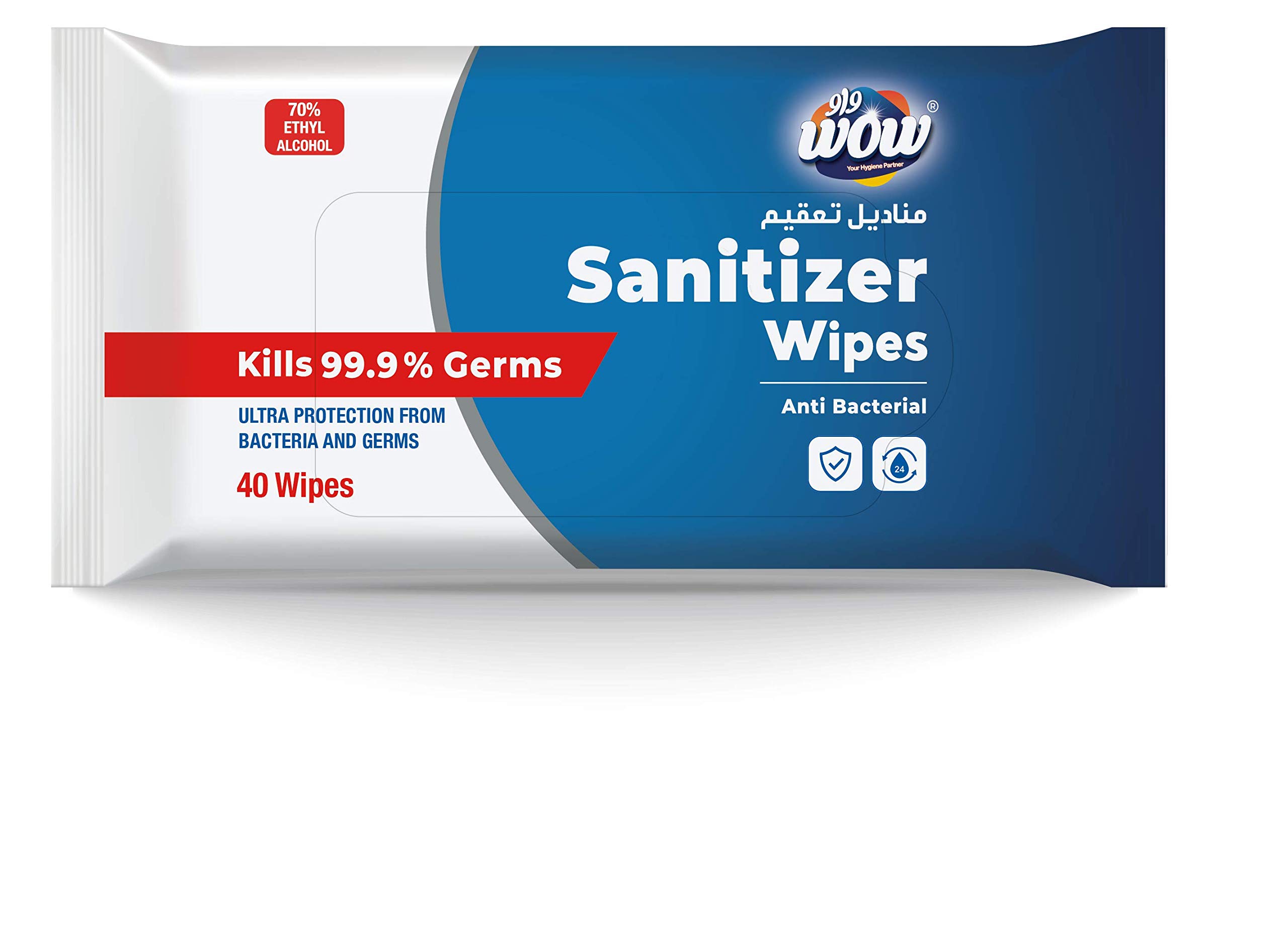 Wow Sanitizer Wipes 40's