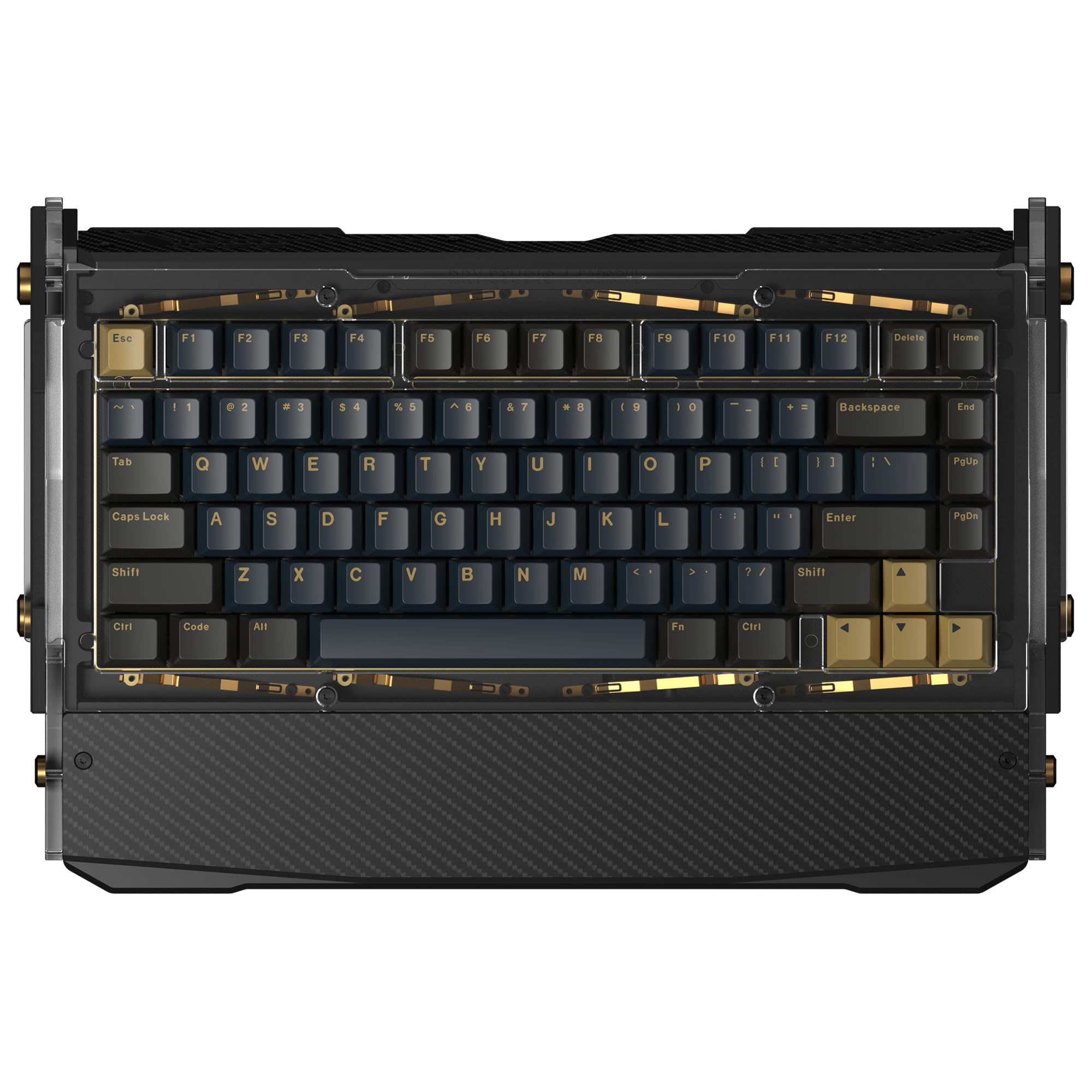 DRY STUDIO Black Diamond 75 RGB Wireless Mechanical Gaming Keyboard, 2.4G 2ms Latency, Tri-mode Connection, Leaf Spring Mount, Custom Internals, Hotswapable switch