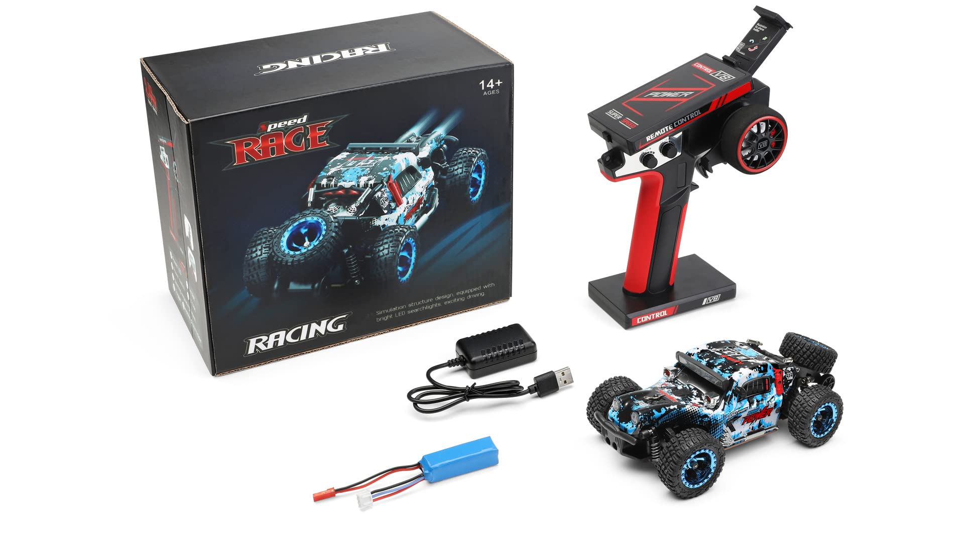 WLTOYS 284161 1:28 4WD RC Car With LED Lights 2.4G Radio Remote Control Car Off-Road Drift Monster Trucks Toys for Kids 2023 new (284161 1B)