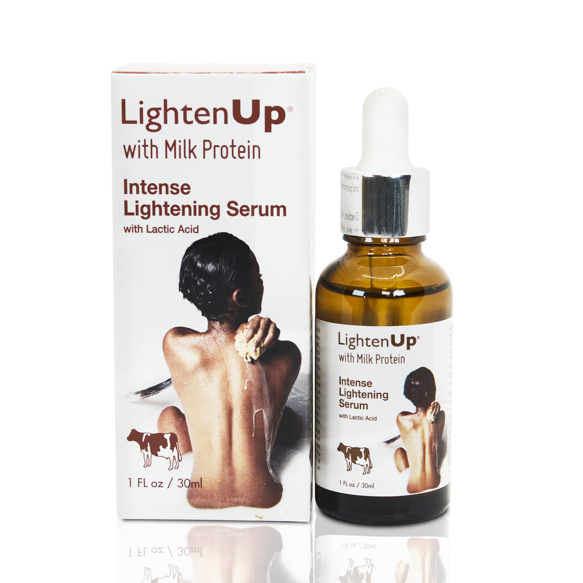 LightenUp, Lactic Acid Serum - 1 fl oz / 30 ml – Skin Brightening Serum, AHA Serum,Helps to Even Out Skin Tone