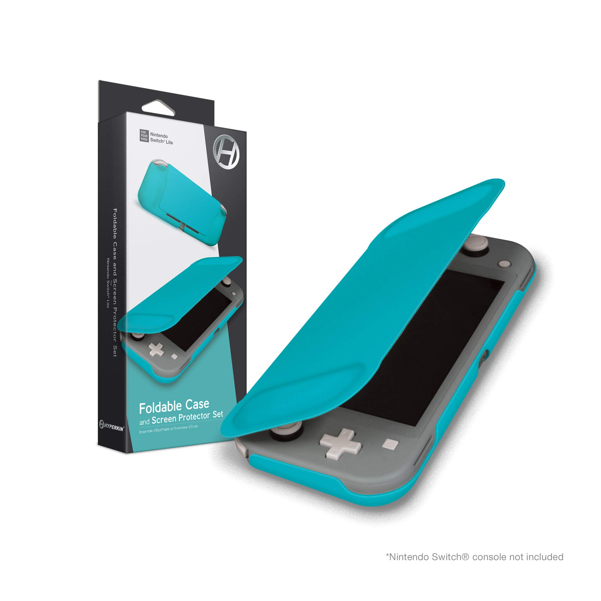 Hyperkin Foldable Case and Screen Protector Set for Nintendo Switch Lite (Turquoise) - Nintendo Switch