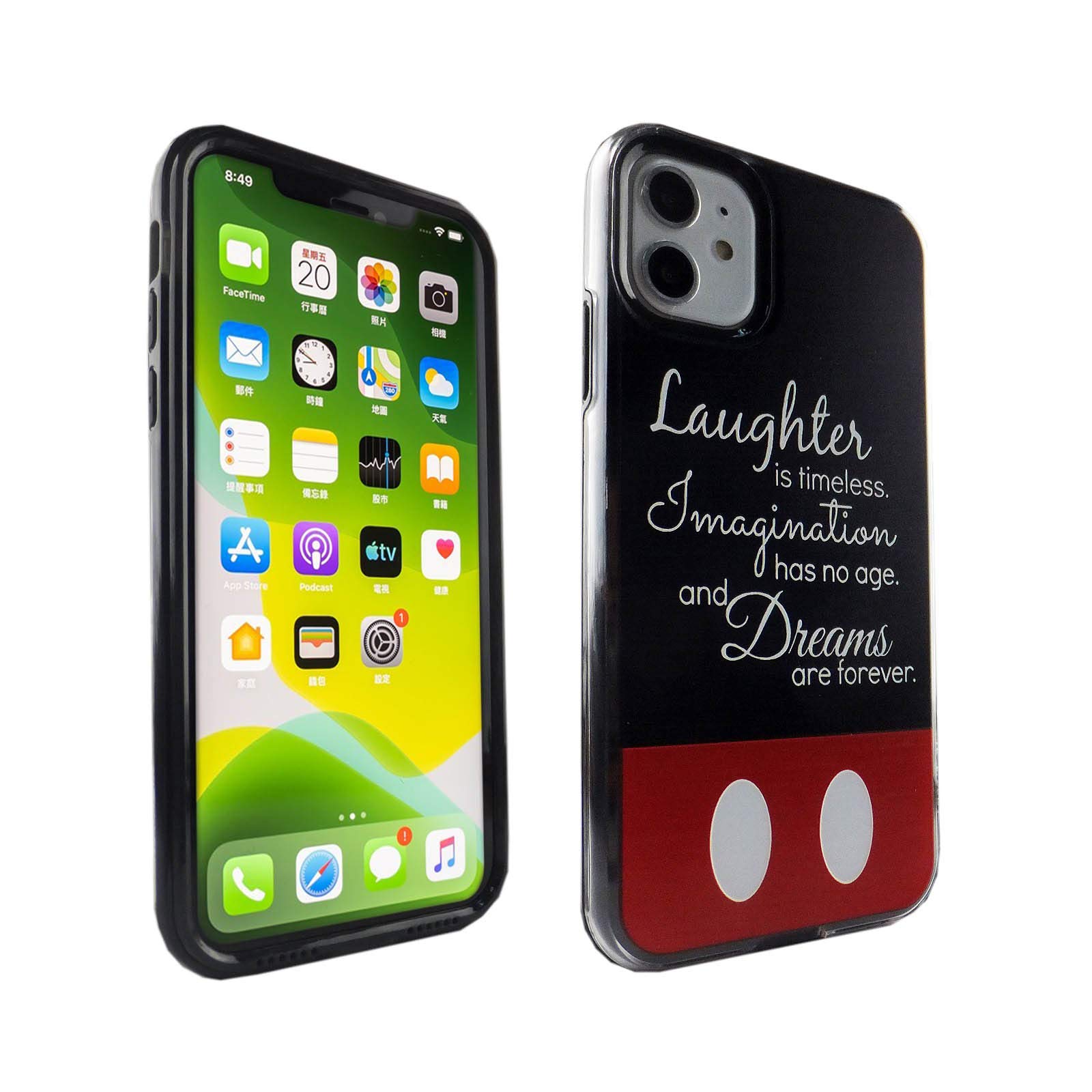 EDEAL Compatible with iPhone 11 Case, TPU + PC 2 in 1 Armor Case with Flexible Shock Absorption Case & Laughter Imagination Quotes Design Cover Hybrid for IP 11 - Dreams are Forever