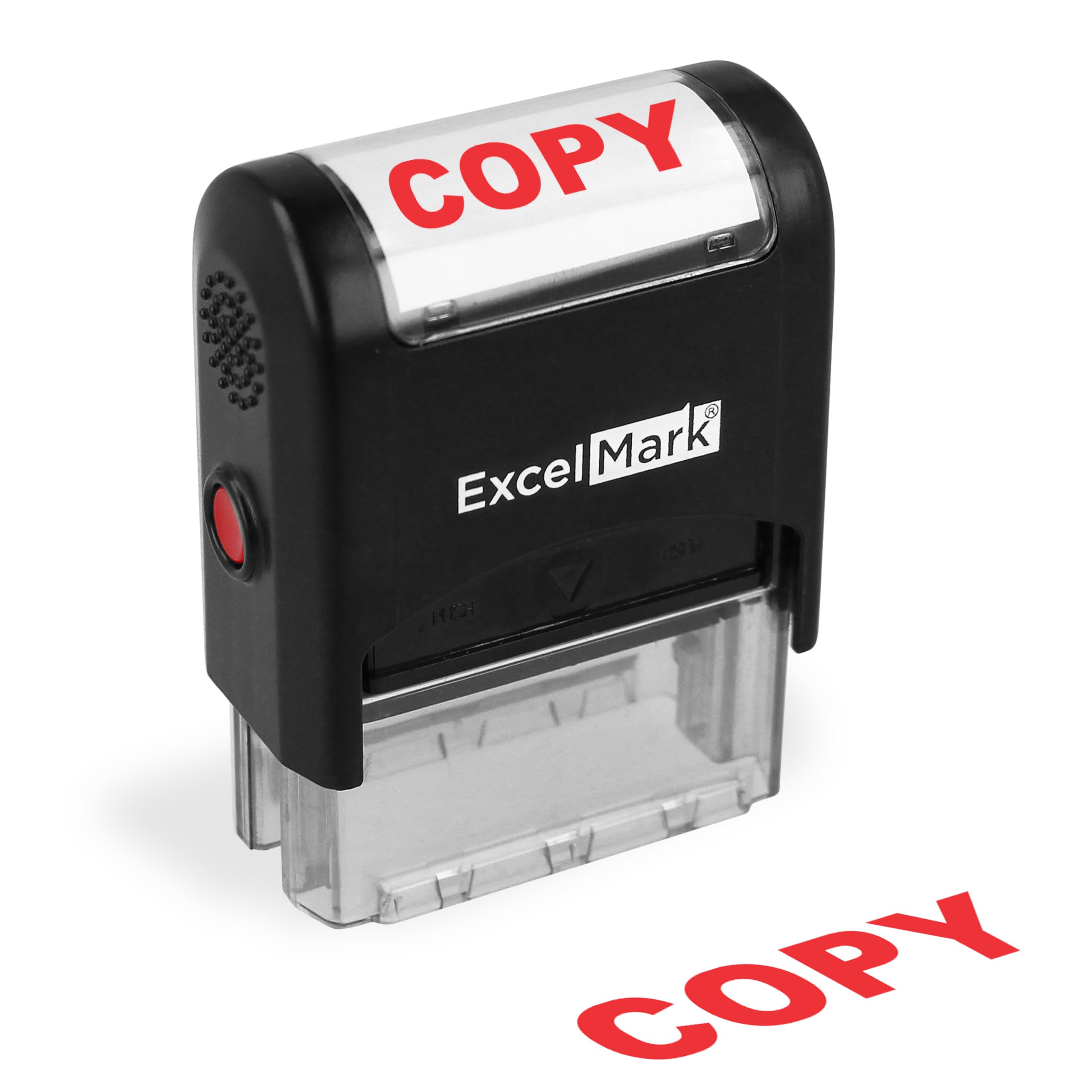 ExcelMark Copy Self Inking Rubber Stamp - Red Ink