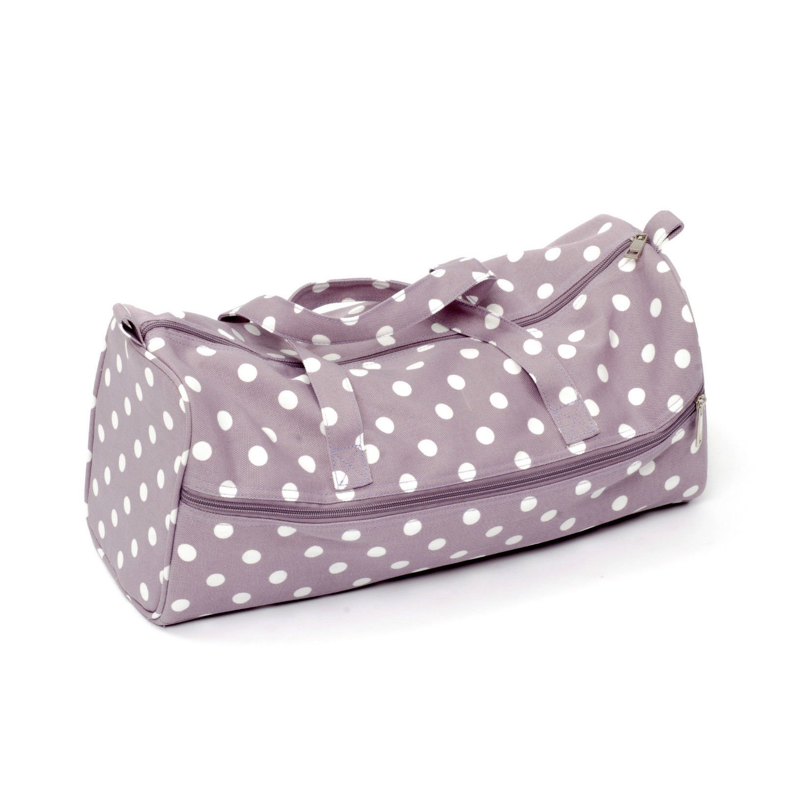 HobbyGift Value: Knitting Bag: Mauve Spot, Cotton Blend, 15 x 42 x 17.5 cm