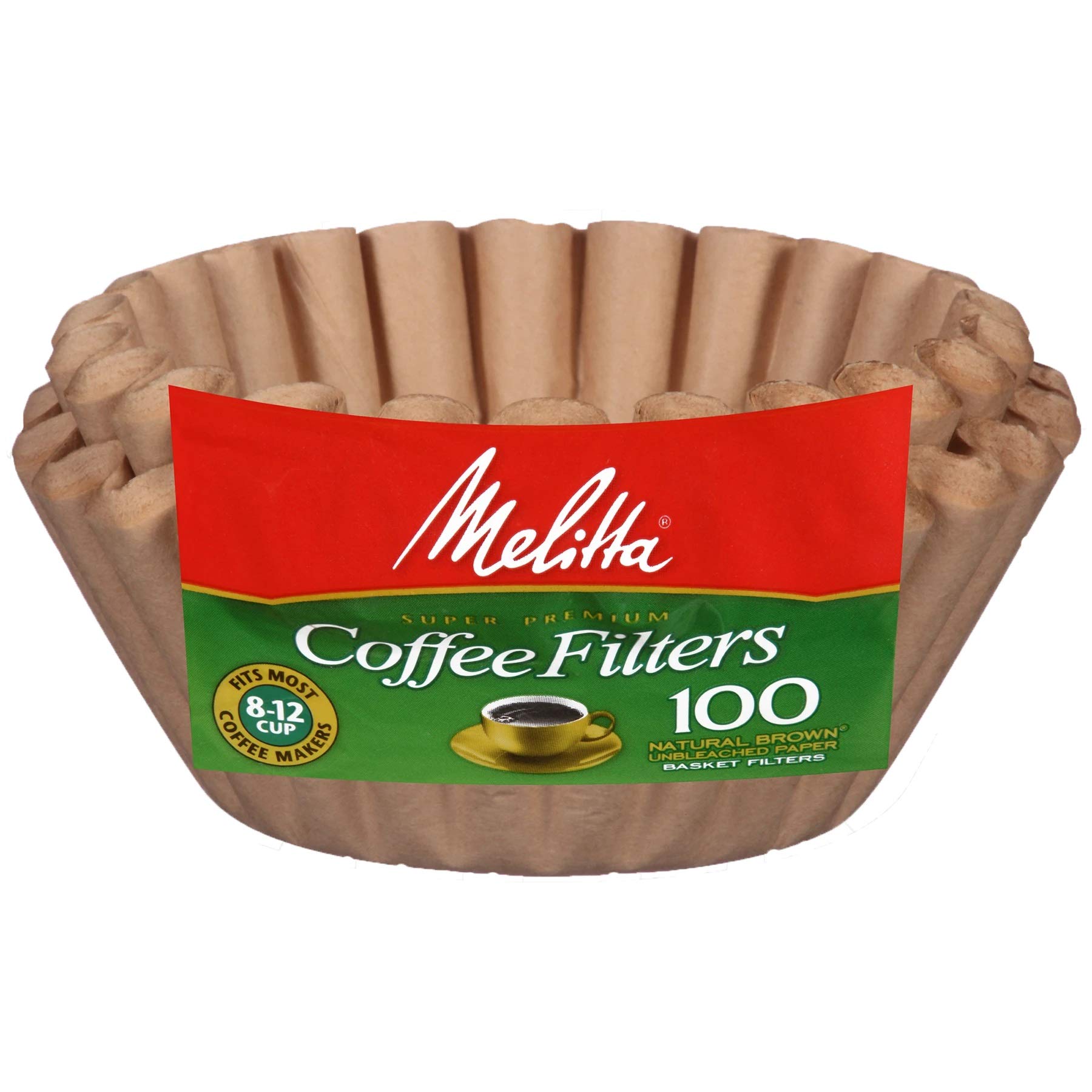 Melitta Basket Coffee Filters Natural Brown Unbleached 100 Count