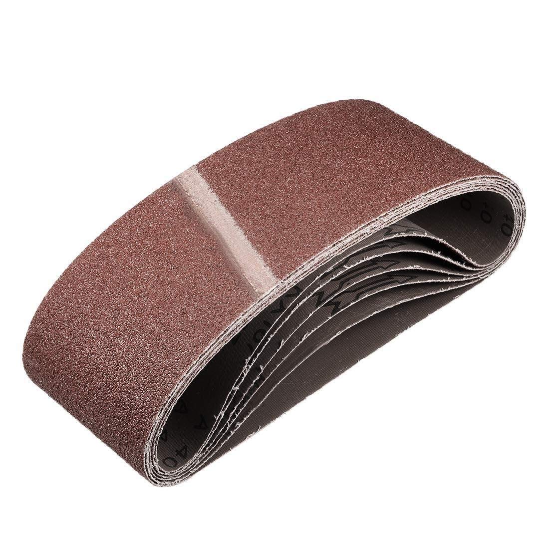 LHQ-HQ 4" x 24" Abrasive Sanding Belt, 40-Grits Aluminum Oxide Sand Belts for Belt Sander 6pcs