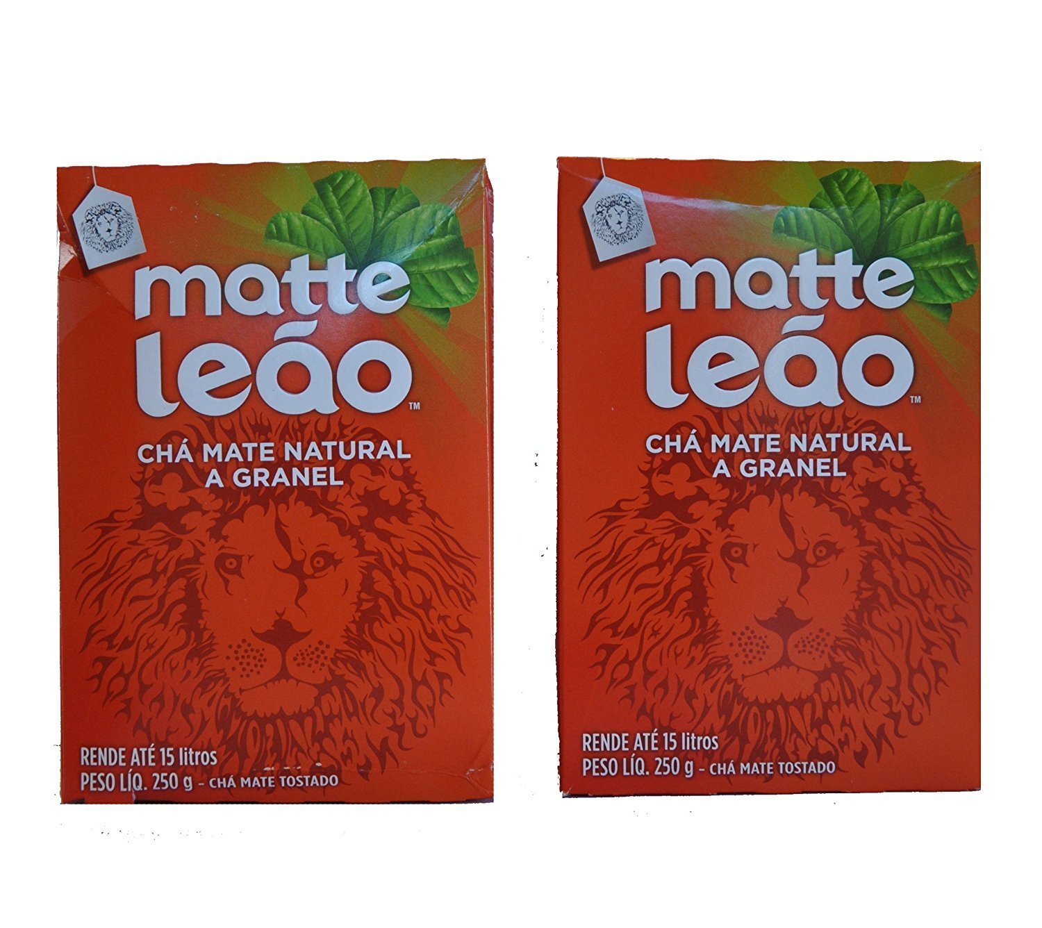 Leão - Mate Tea - Natural Matte Tea In Bulk - Toasted Mate Tea - 250 g - 8.82 oz (pack of 2) | Chá Matte Natural A Granel - Chá Mate Tosta