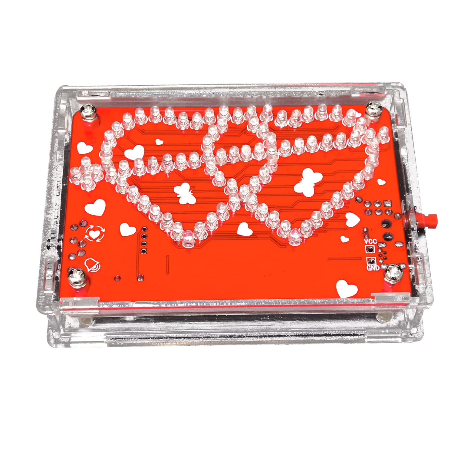 Heart Shaped DIY Soldering Practice Kit, Electronic Kit with Colorful Flashing and Beep Music for STEM High School Family Education Friends by Etoput