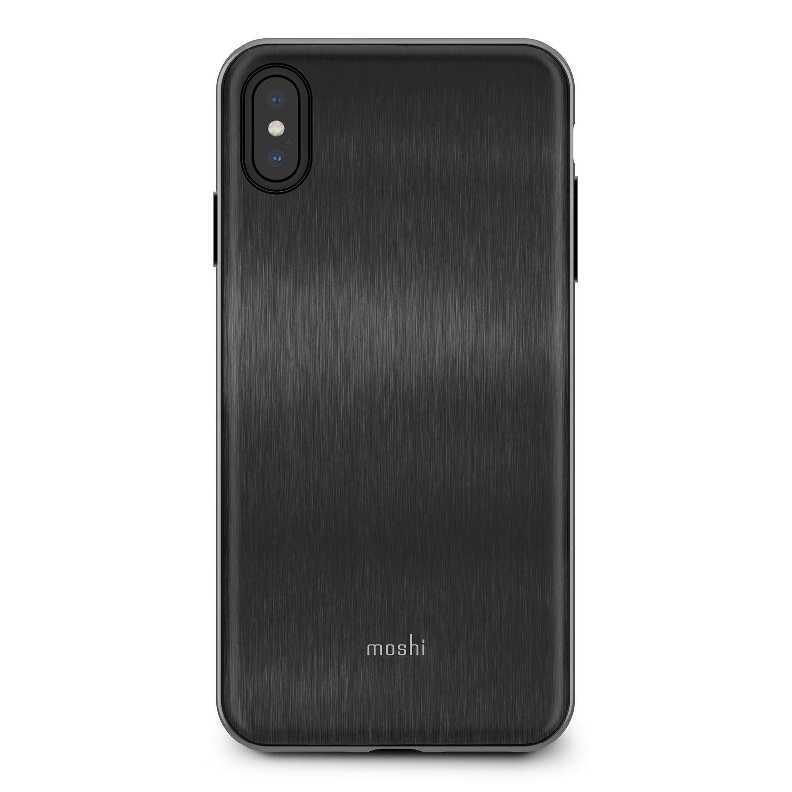 Moshi iGlaze Slim Hardshell Case for iPhone XS Max - Shockproof, Drop Protection - Antiscratch - Wireless charging compatible Mobile Cover - Black