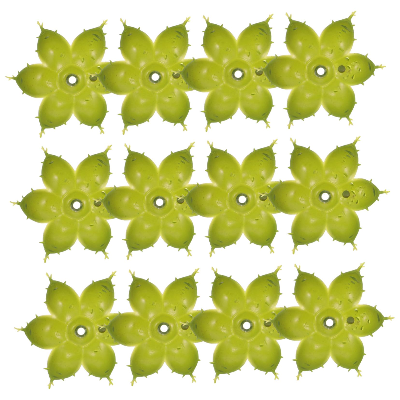 FUNOMOCYAFUNOMOCYA 50pcs Accessories Artificial Calyxes DIY Sepals Supplies Artificial Rose Calyxes Flowers DIY Materials Rose Calyxes Receptacles DIY Sepals Plastic Green