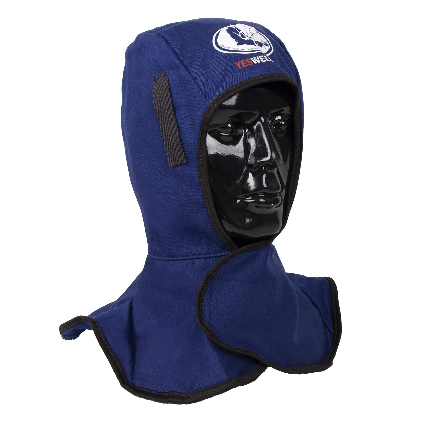 YESWELDERBlue Welding Hood with Neck Shoulder Drape - Welding Caps