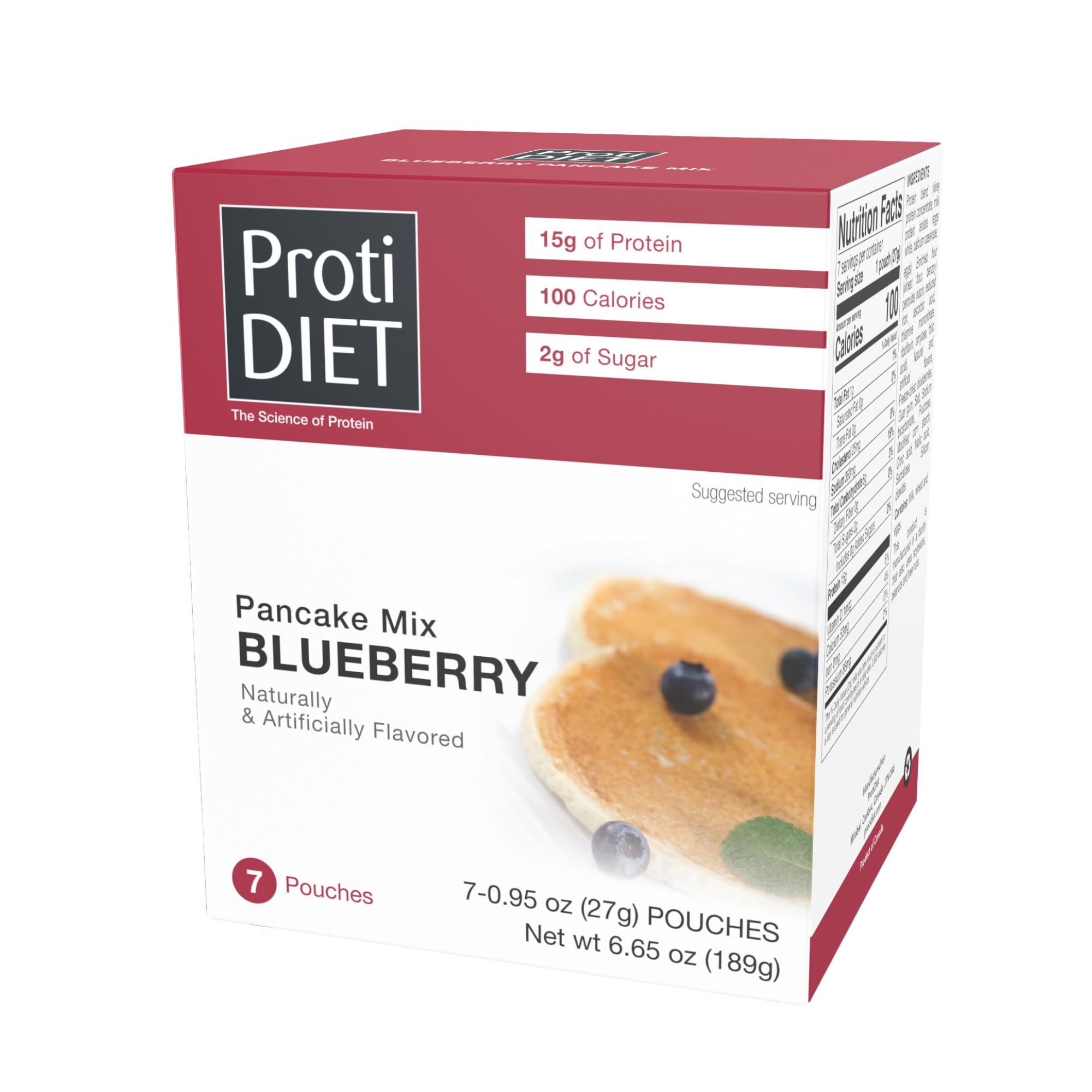 ProtiDiet Blueberry Pancakes 6.7oz 7 pouches