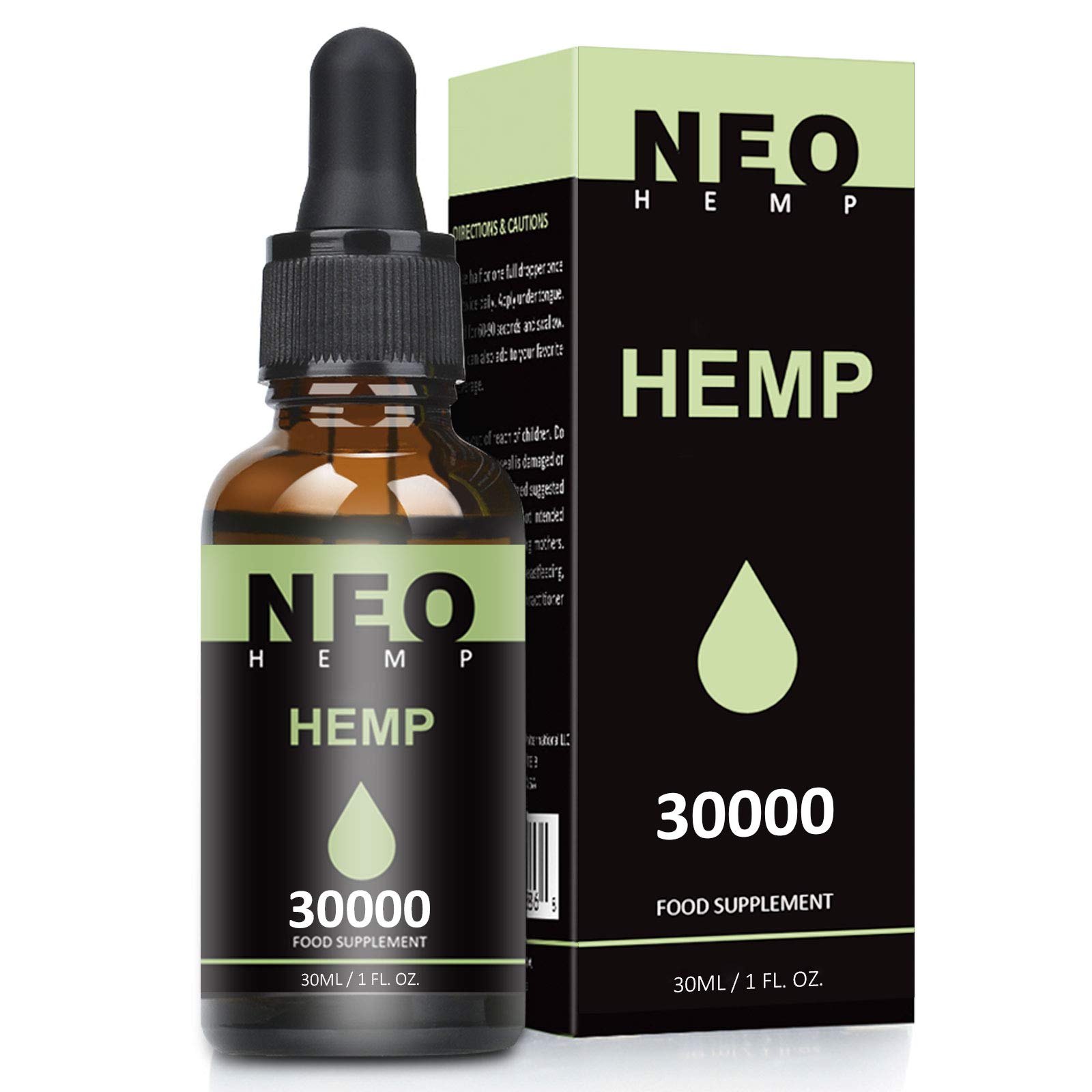 Premium Hemp Natural Oil,High Strength Hemp Pure Oil, Vegan Friendly, Advanced Formula from USA (30000MG/30ML)